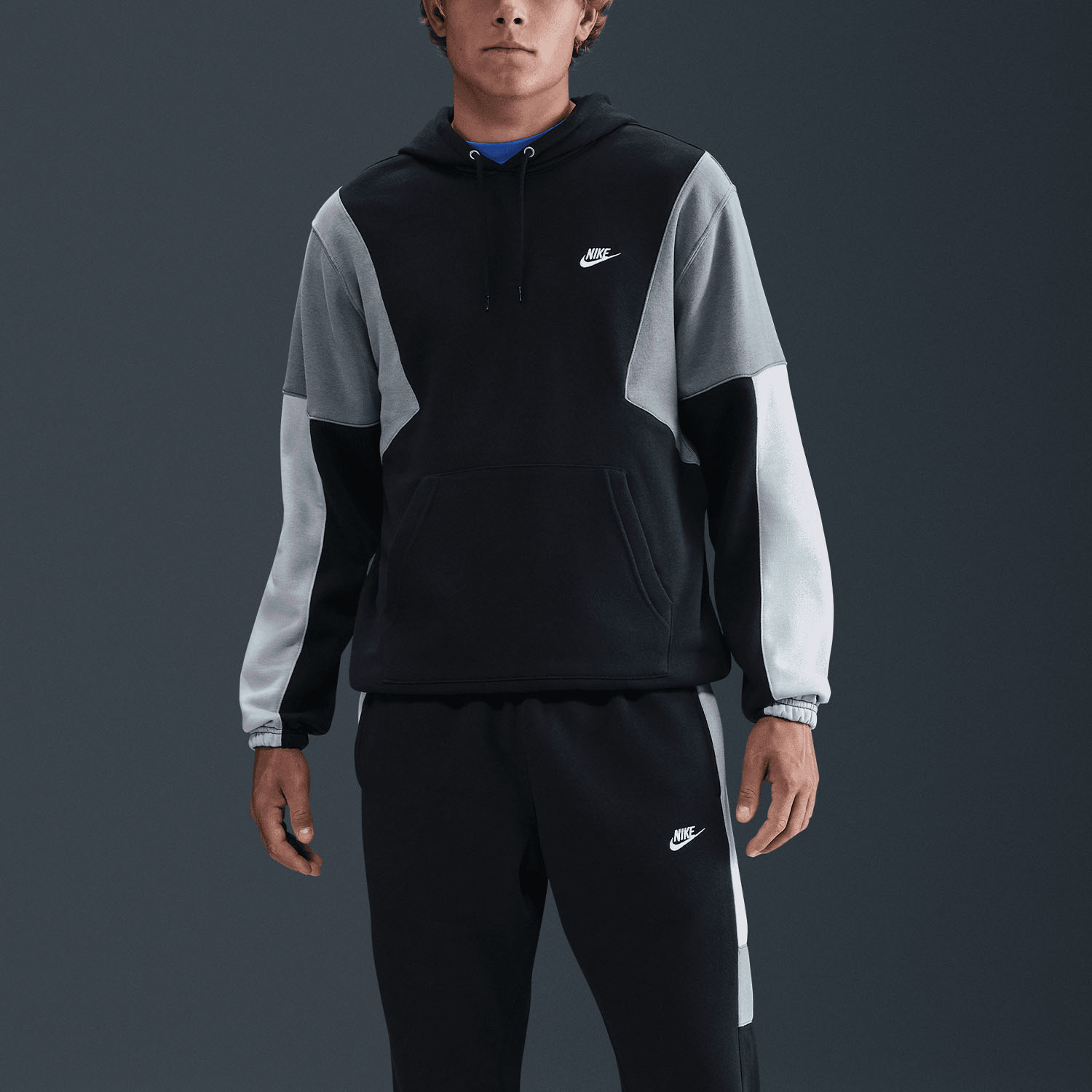 Nike Club Fleece Chandal - Black/Light Smoke Grey/Smoke Grey/White