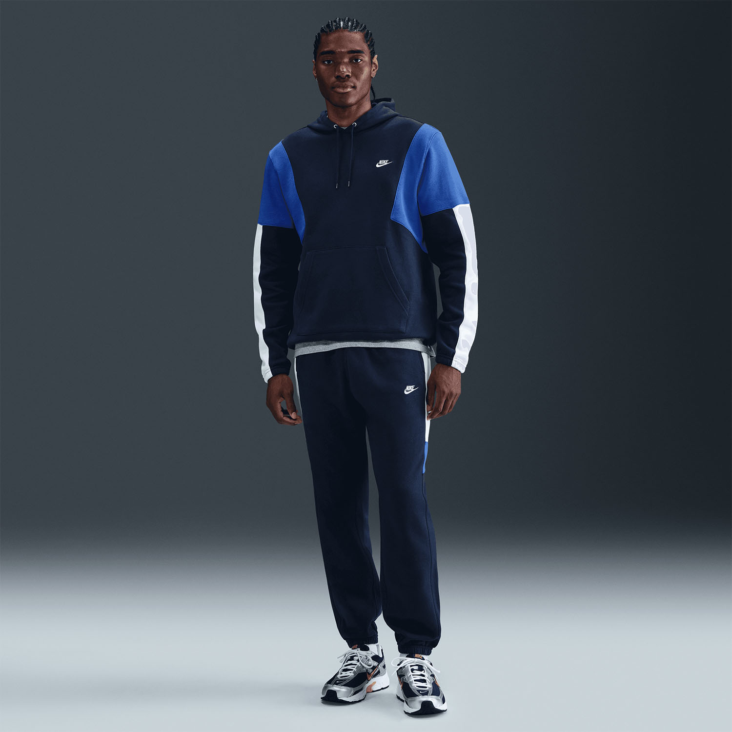 Nike Club Fleece Chandal - Obsidian/White/Game Royal