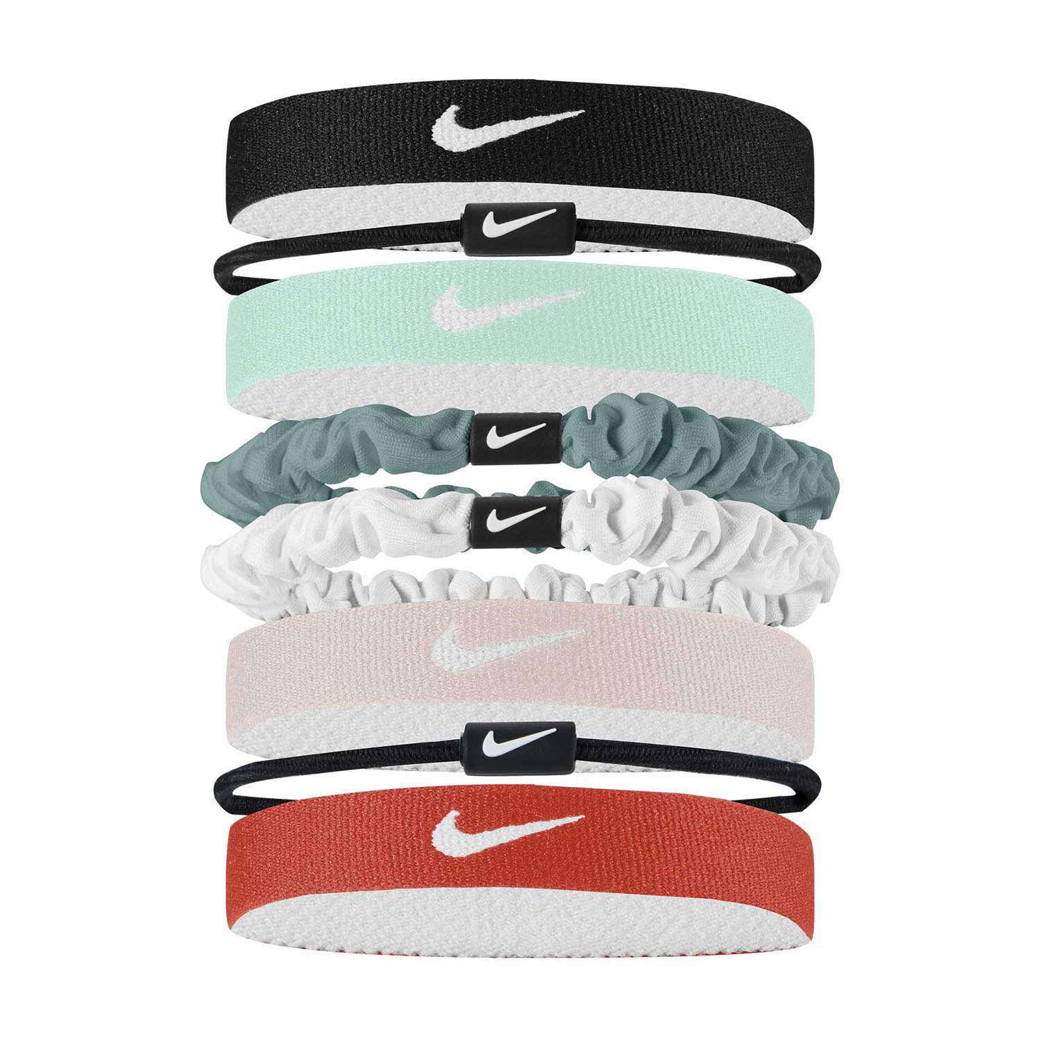 Nike Flex Classic x 8 Hair Ties - Black/White