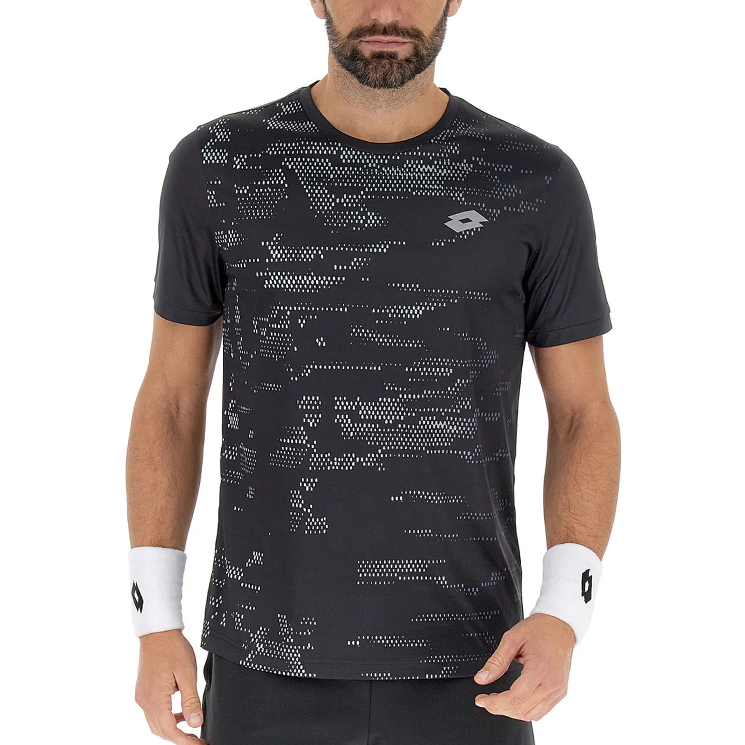 Lotto Superrapida Camiseta - All Black/Silver Metal