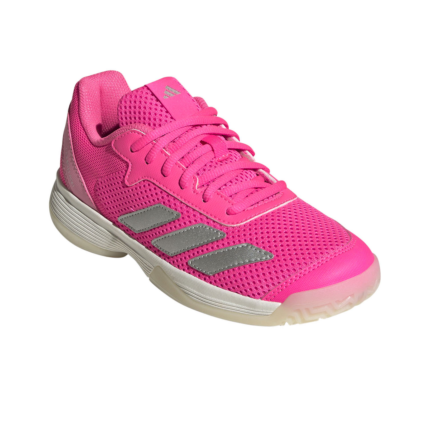 adidas Courtflash Bambini - Lucid Pink/Silver Metallic/Bliss Pink