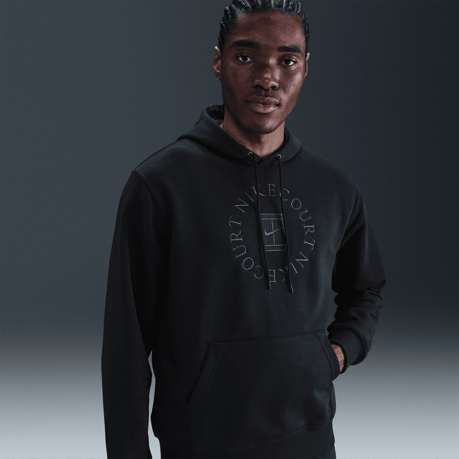 Nike Court Dri-FIT Heritage Felpa - Black/Anthracite