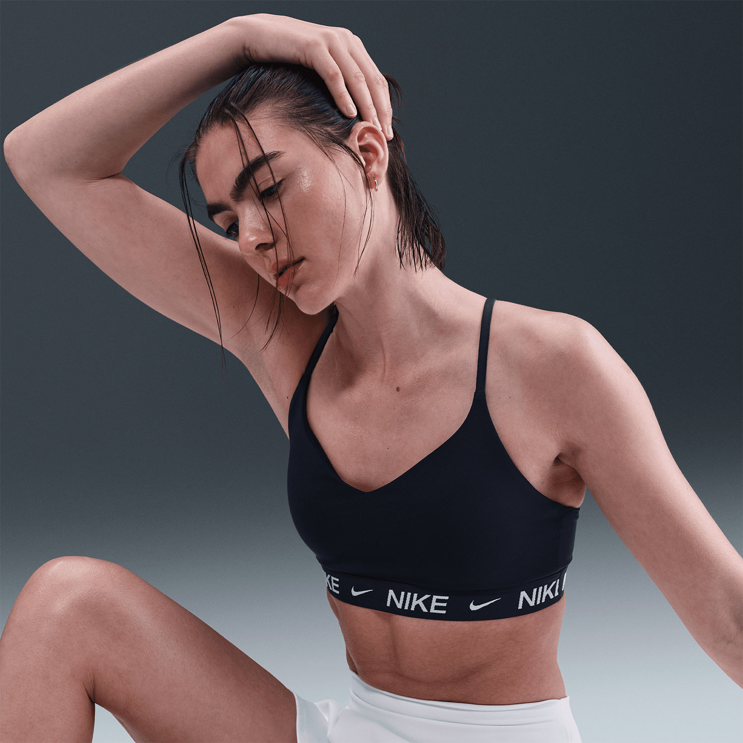 Nike Indy Swoosh Sports Bra - Midnight Navy