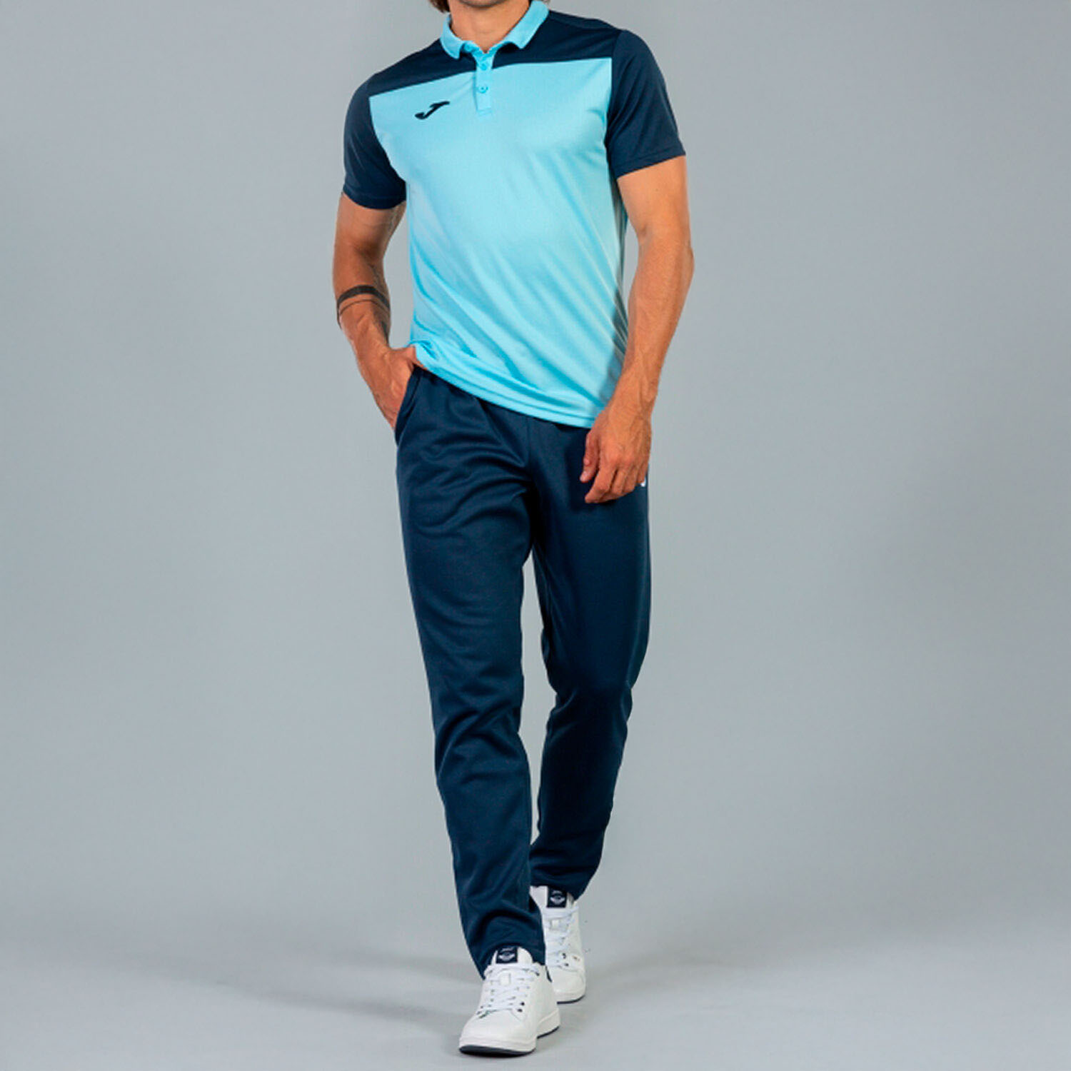 Joma Hobby II Polo - Sky Blue/Navy