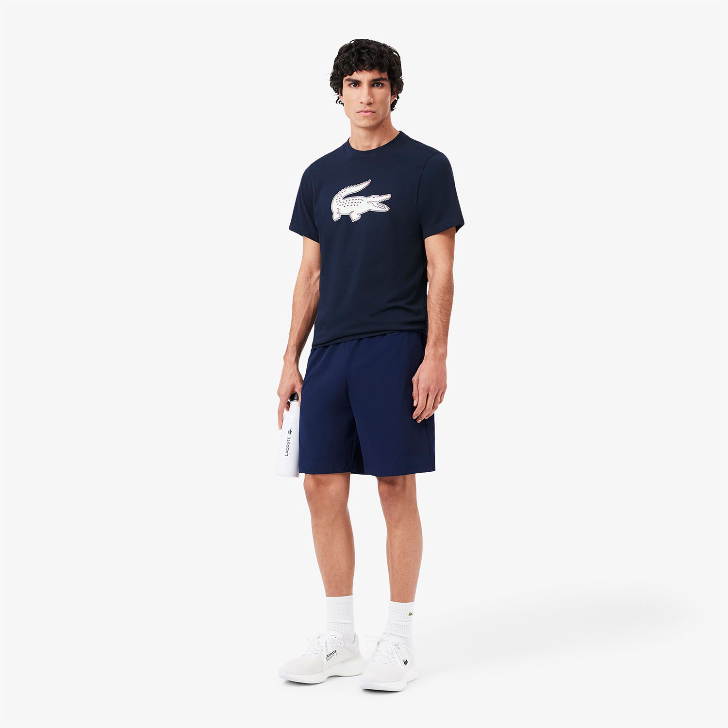 Lacoste Ultra Dry T-Shirt - Bleu Marine/Blanc