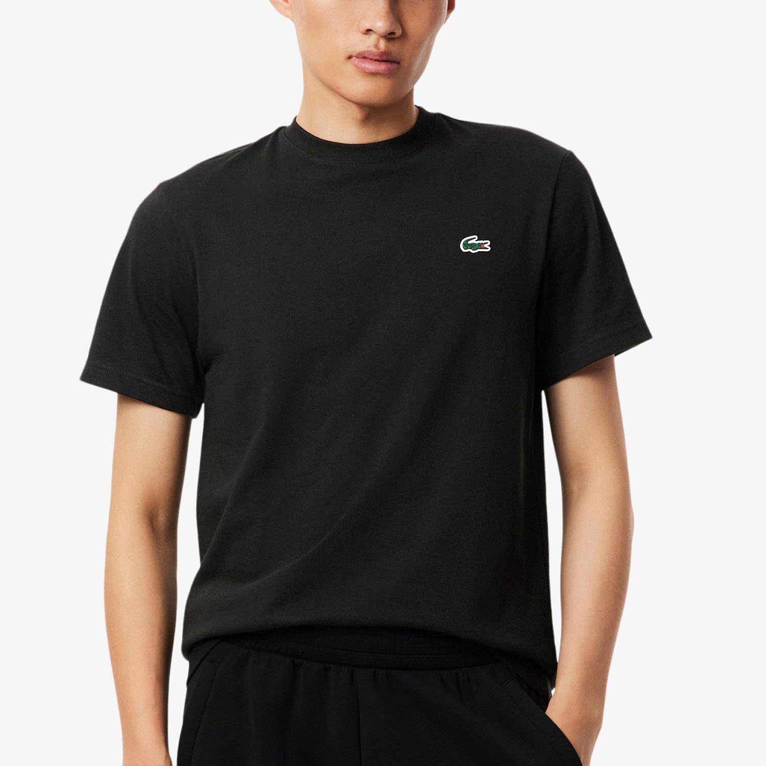 Lacoste Ultra Dry Printed Logo Camiseta - Noir