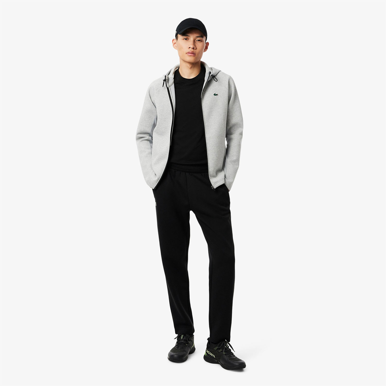 Lacoste Ultra Dry Printed Logo Camiseta - Noir
