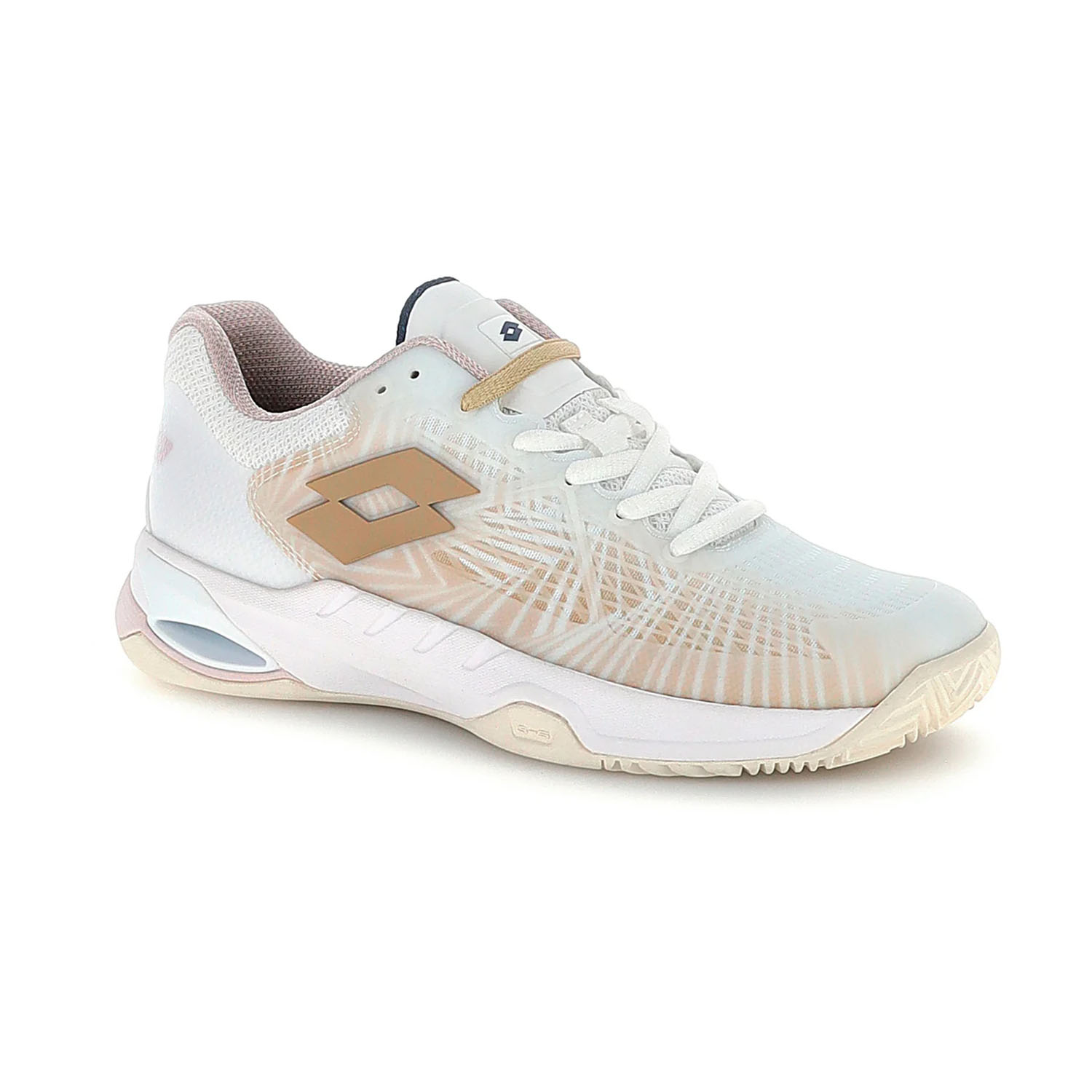 Lotto Mirage 100 II Clay - All White/Warm Taupe