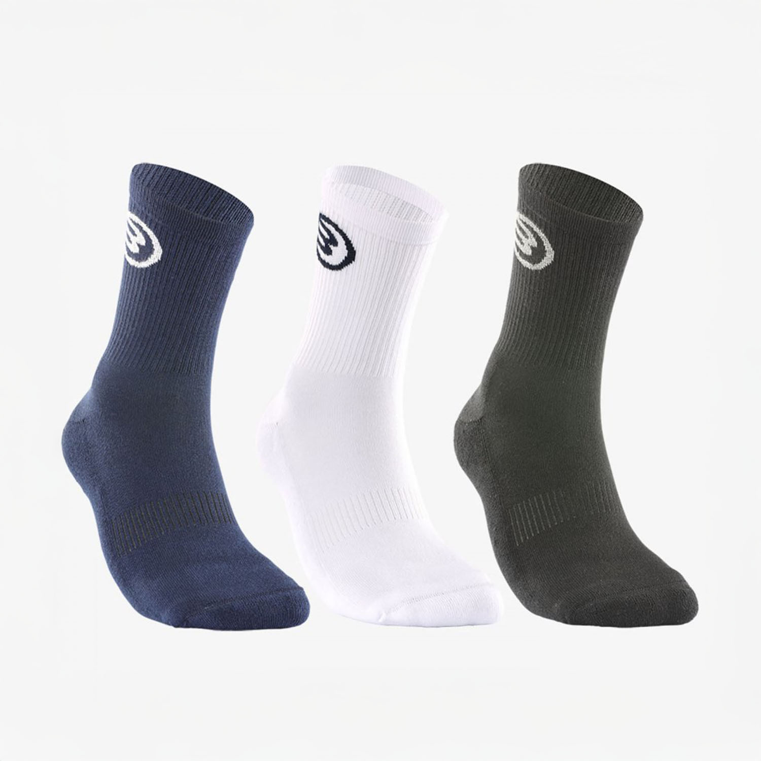 Bullpadel Pro x 3 Calcetines - Azul/Blanco/Negro