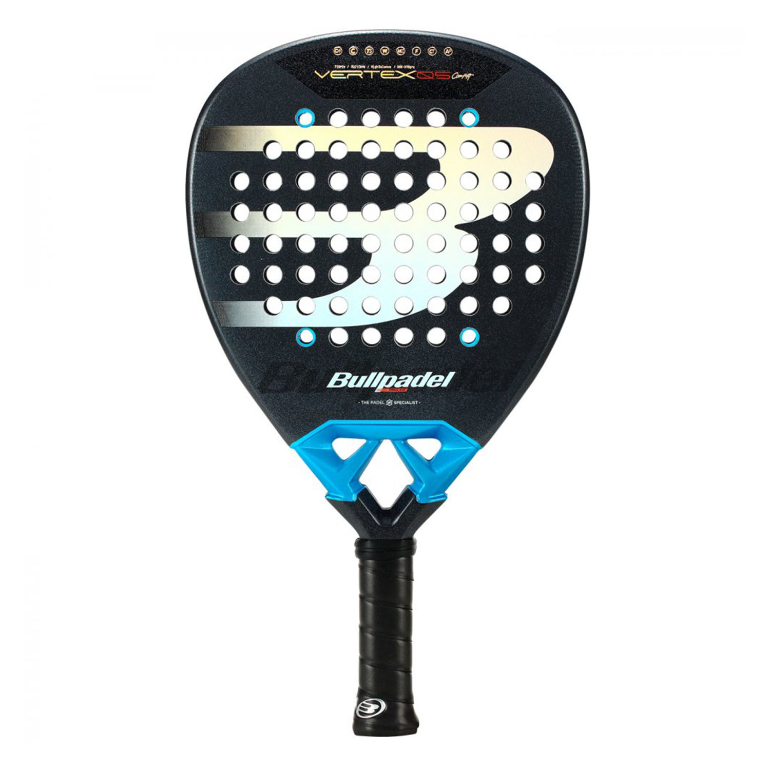 Bullpadel Vertex 05 CMF Padel - Black/Blue/Silver