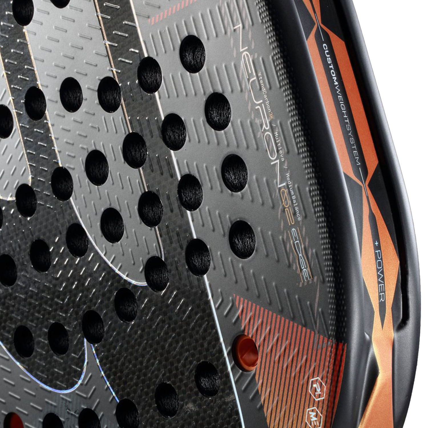 Bullpadel Neuron 02 Edge Padel - Black/Orange/Silver