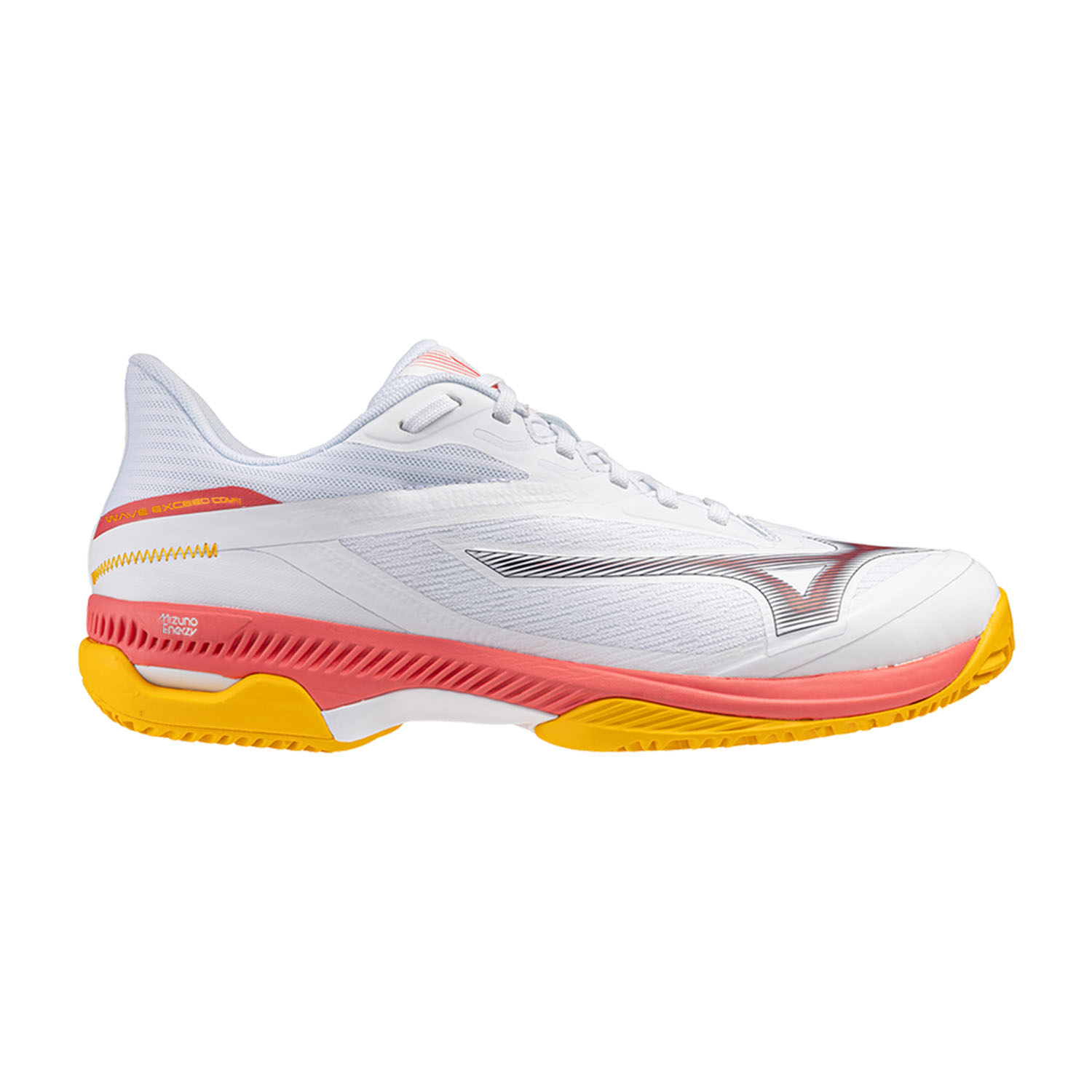Mizuno Wave Exceed Court Clay - White/Calypso Coral/Citrus