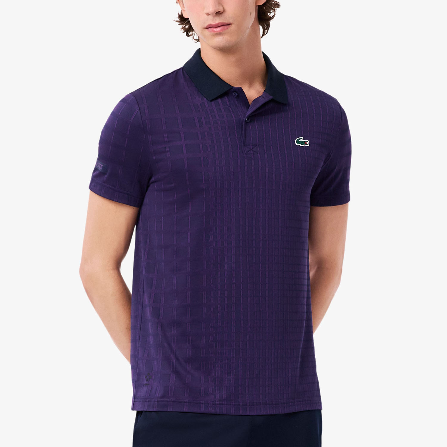 Lacoste X Daniil Medvedev Ultra Dry Polo - Bleu Marine/Violet