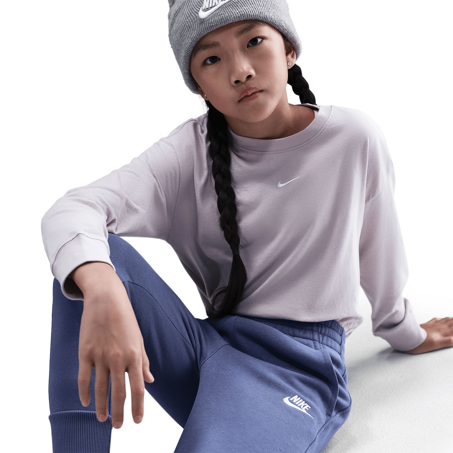 Nike Court Club Pantalones Niña - World Indigo/White