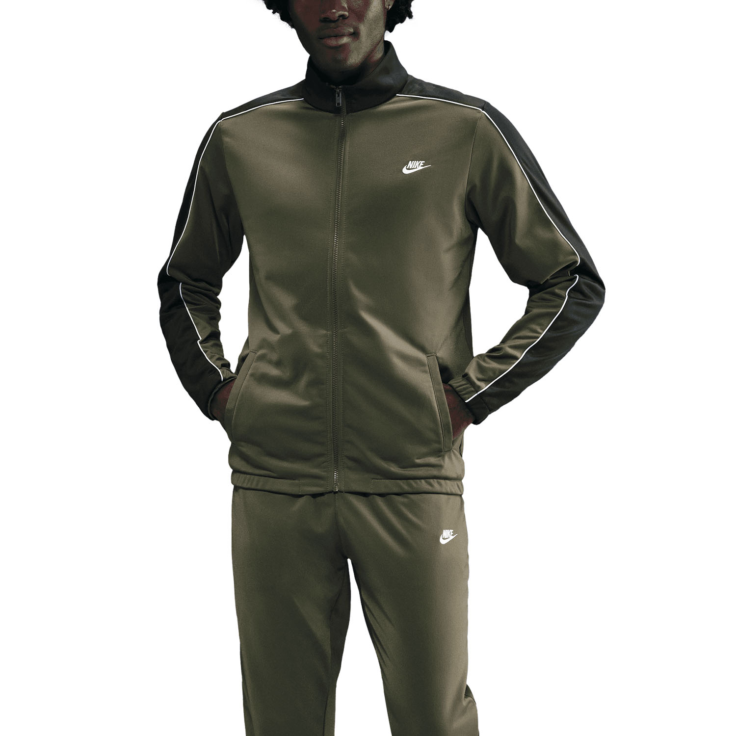 Nike Sportswear Club Men's Padel Tracksuit Medium Olive/Sequoia