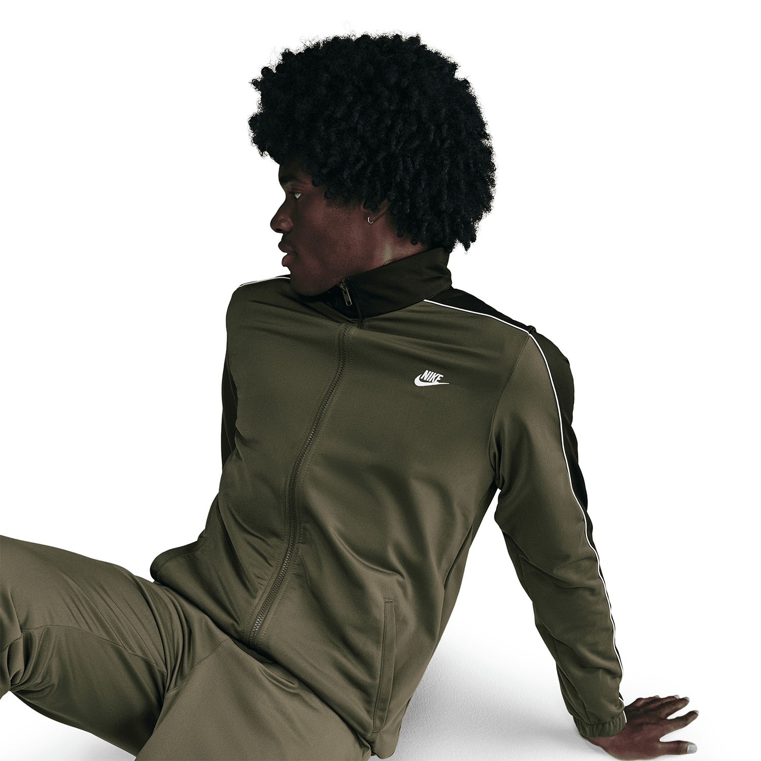 Nike Sportswear Club Men's Padel Tracksuit Medium Olive/Sequoia