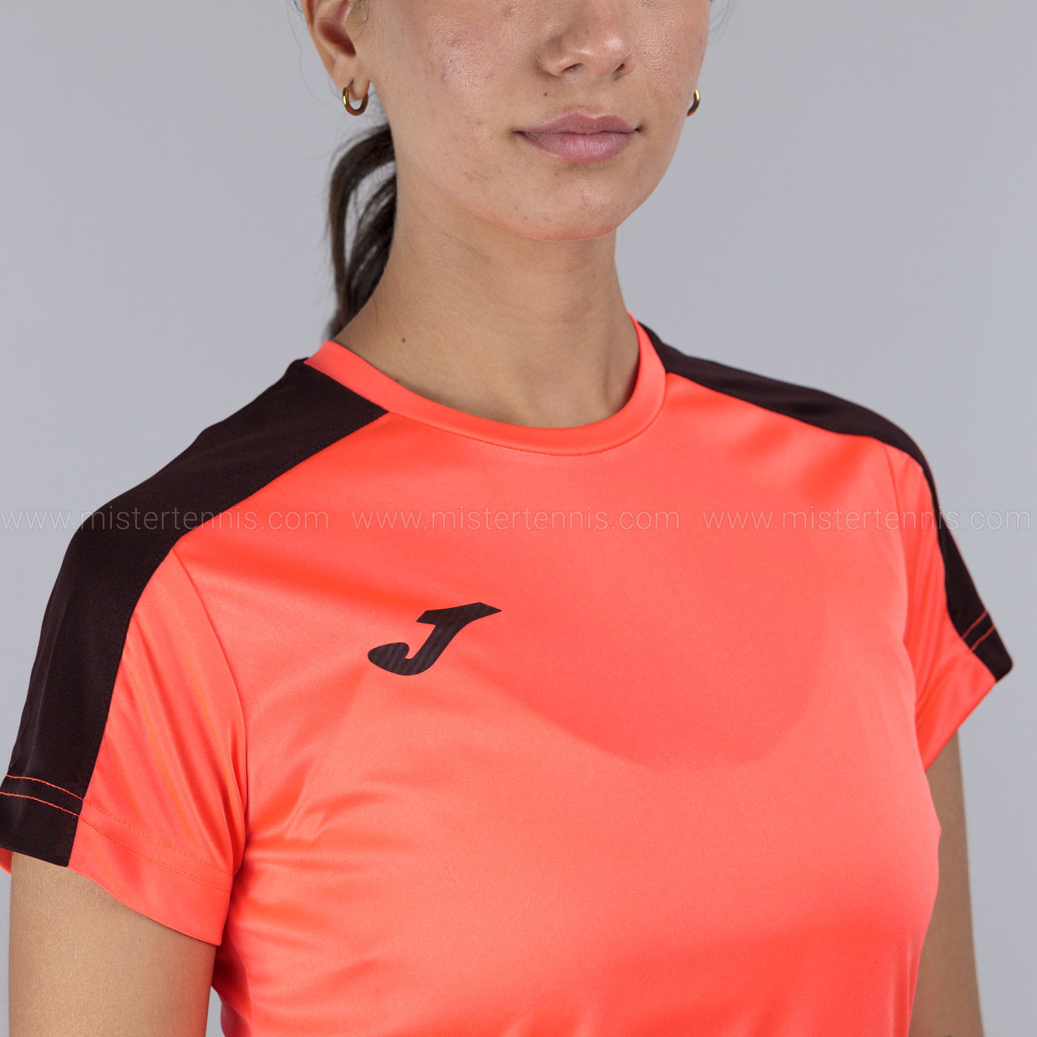 Joma Academy Camiseta - Fluor Coral/Black