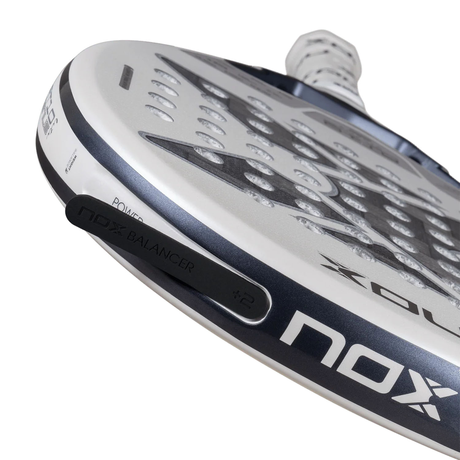 NOX AT10 Genius 12K Alum XTREME Lite Padel - White/Grey