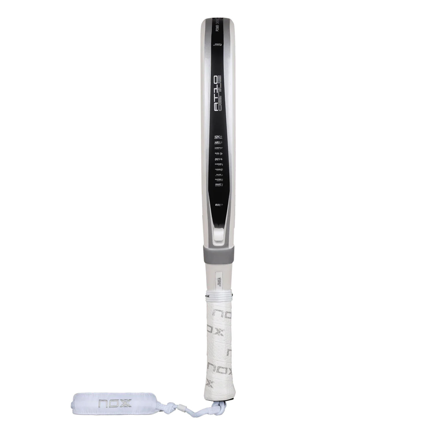 NOX AT10 Genius Attack 12K Alum XTREME Padel - White/Silver