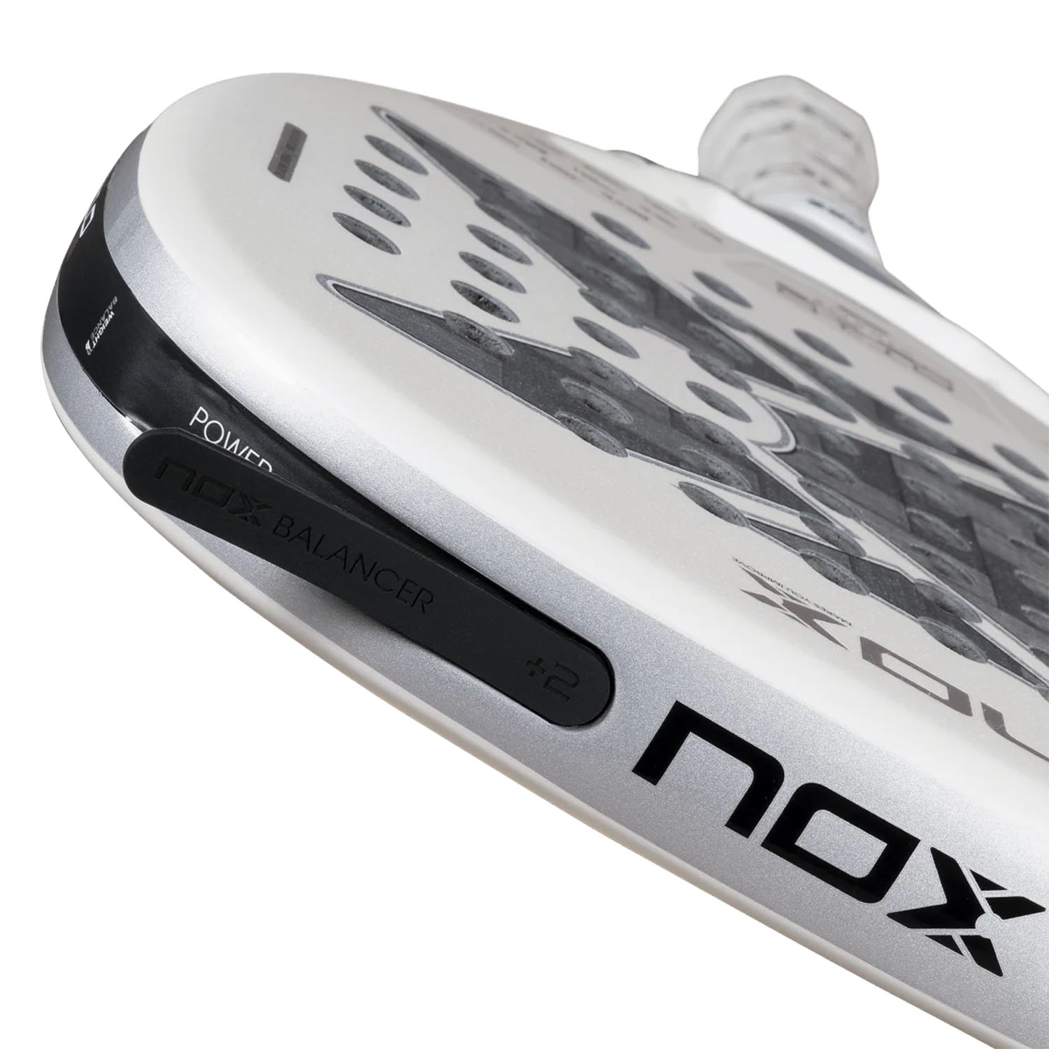 NOX AT10 Genius Attack 12K Alum XTREME Padel - White/Silver