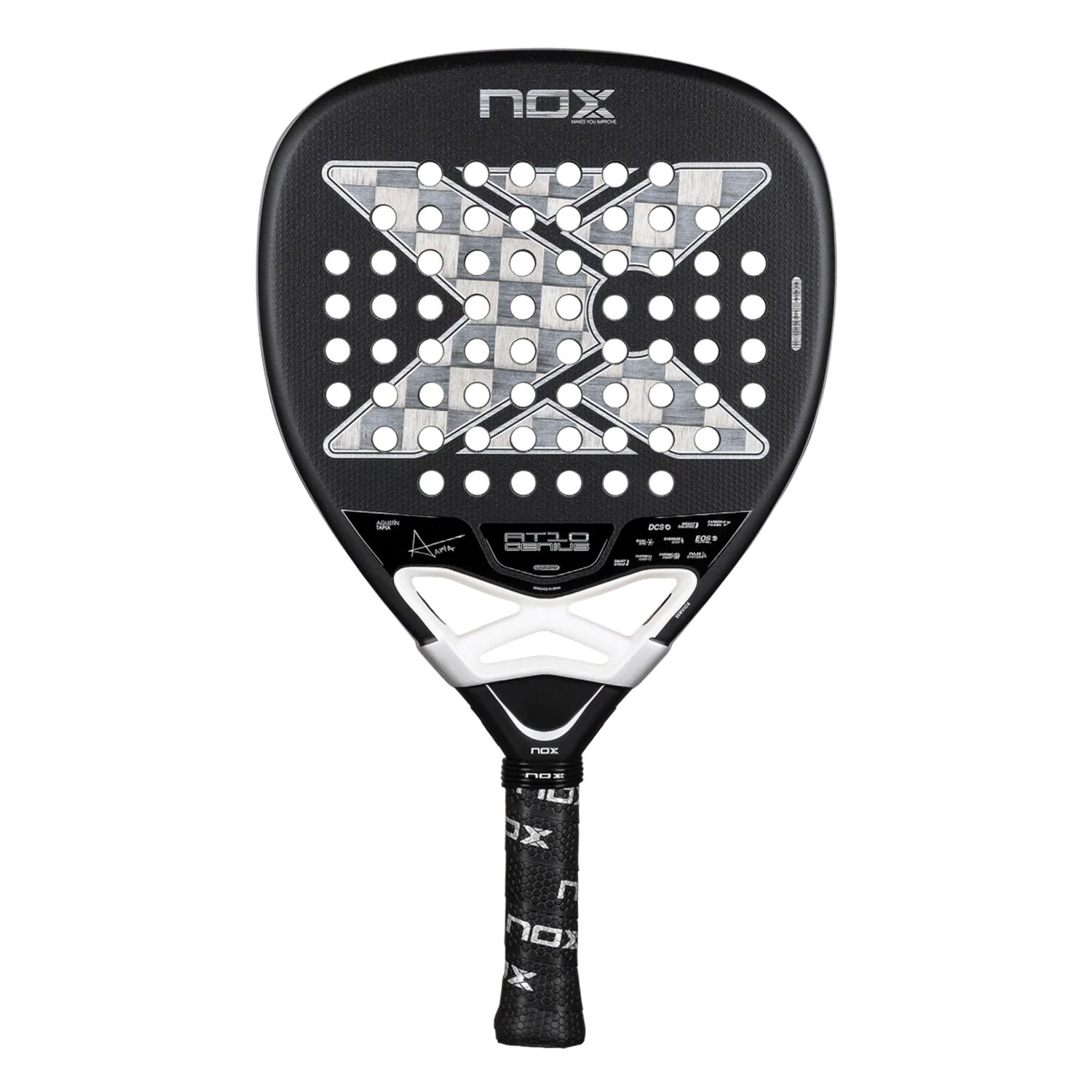 NOX AT10 Genius Attack 18K Alum 2026 Padel - Black/Silver