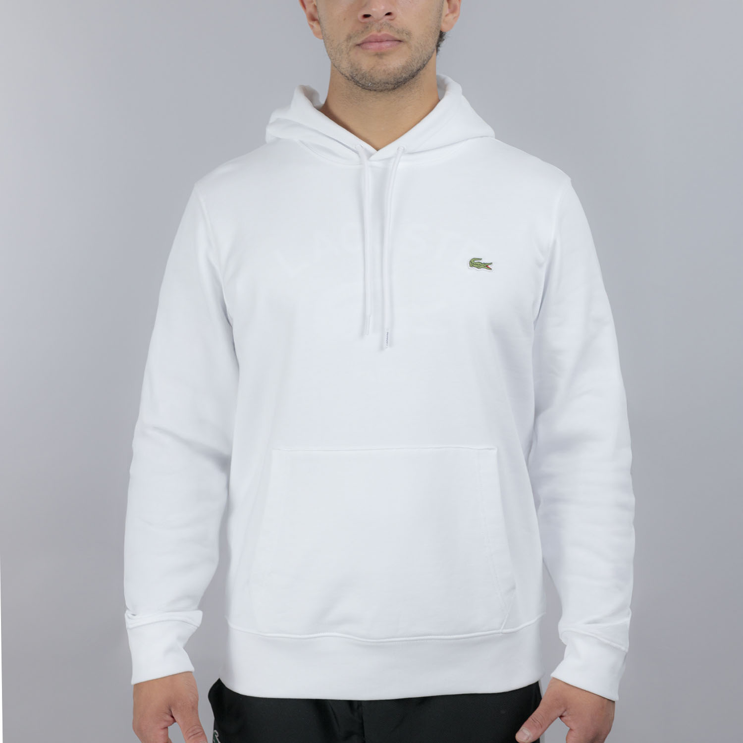 Lacoste Classic Printed Sudadera - Blanc
