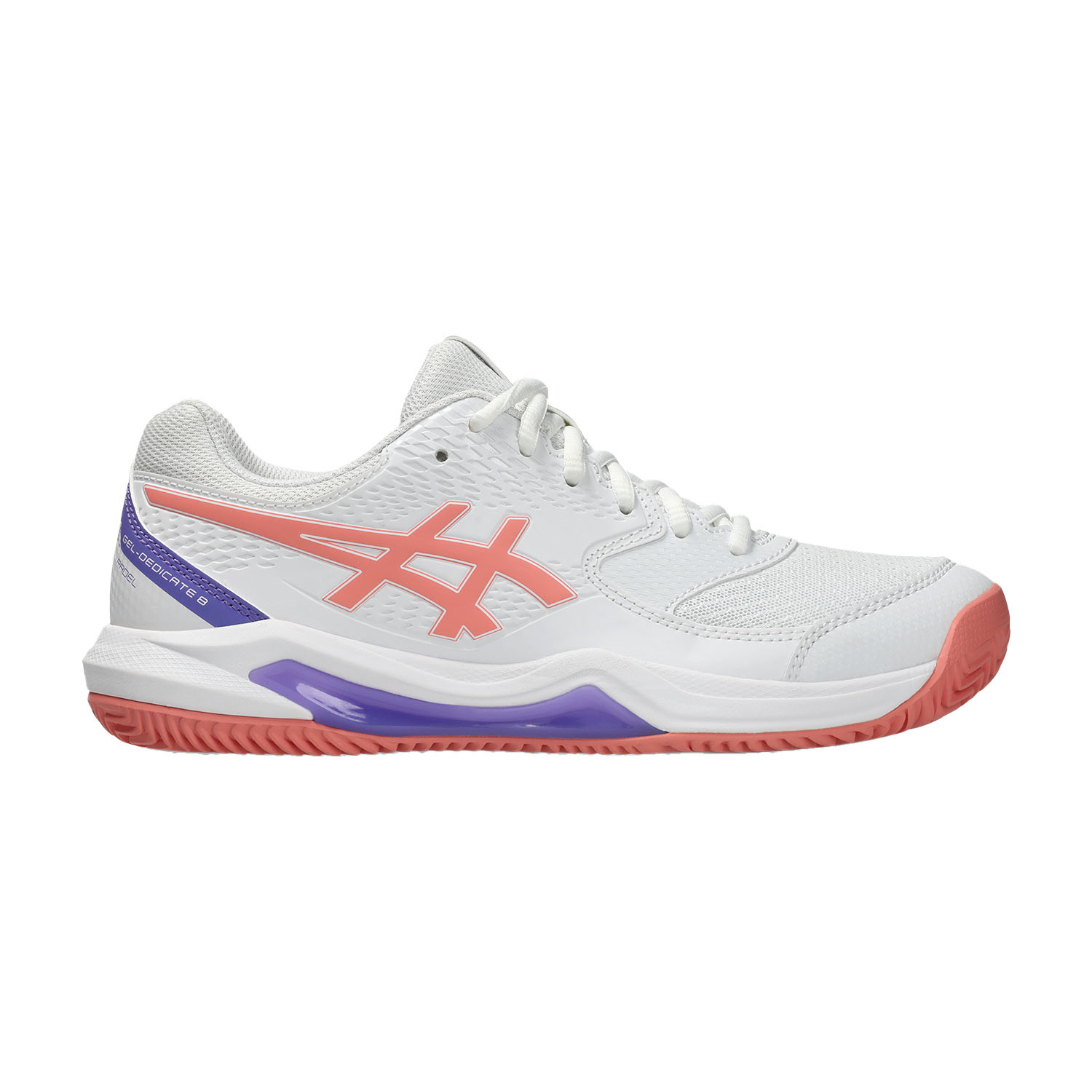 ASICS Gel Dedicate 8 Padel - White/Guava