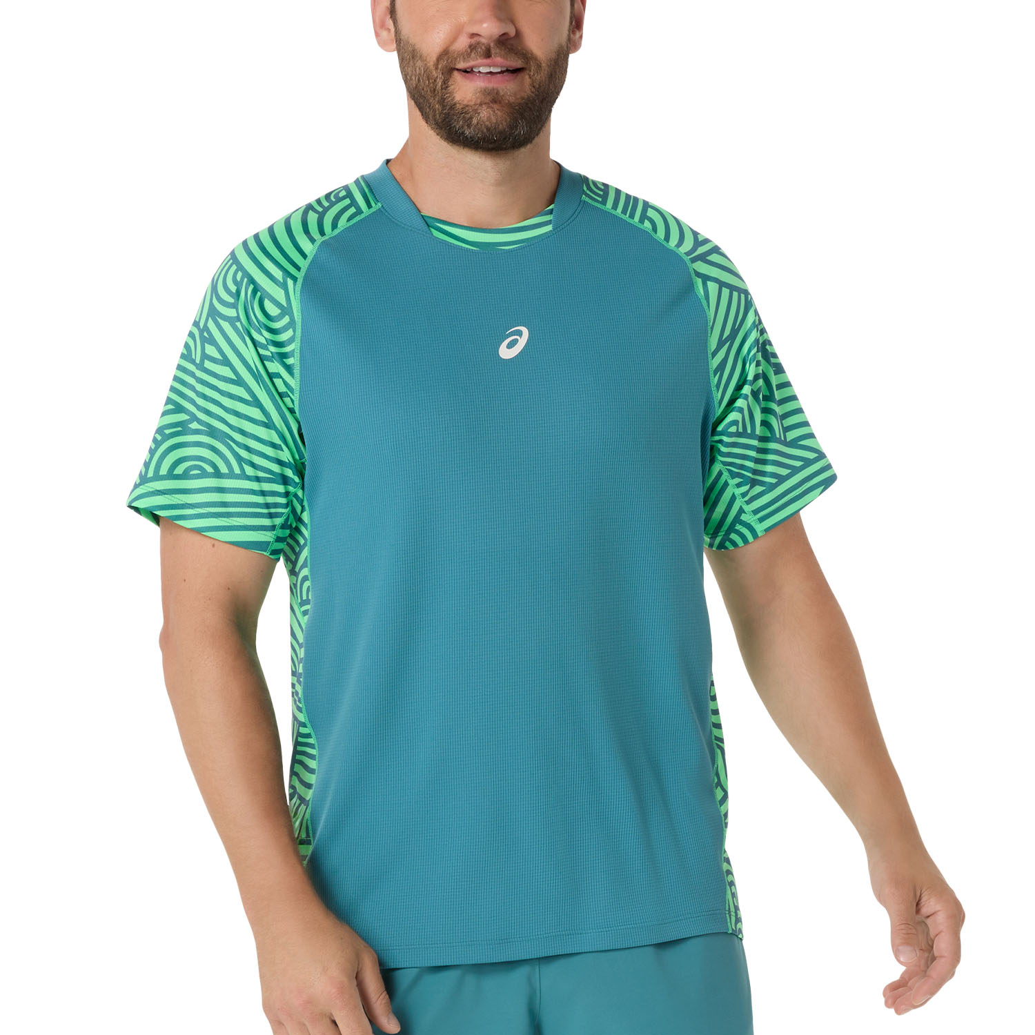 ASICS Court AOP Camiseta - Misty Pine/Vital Green