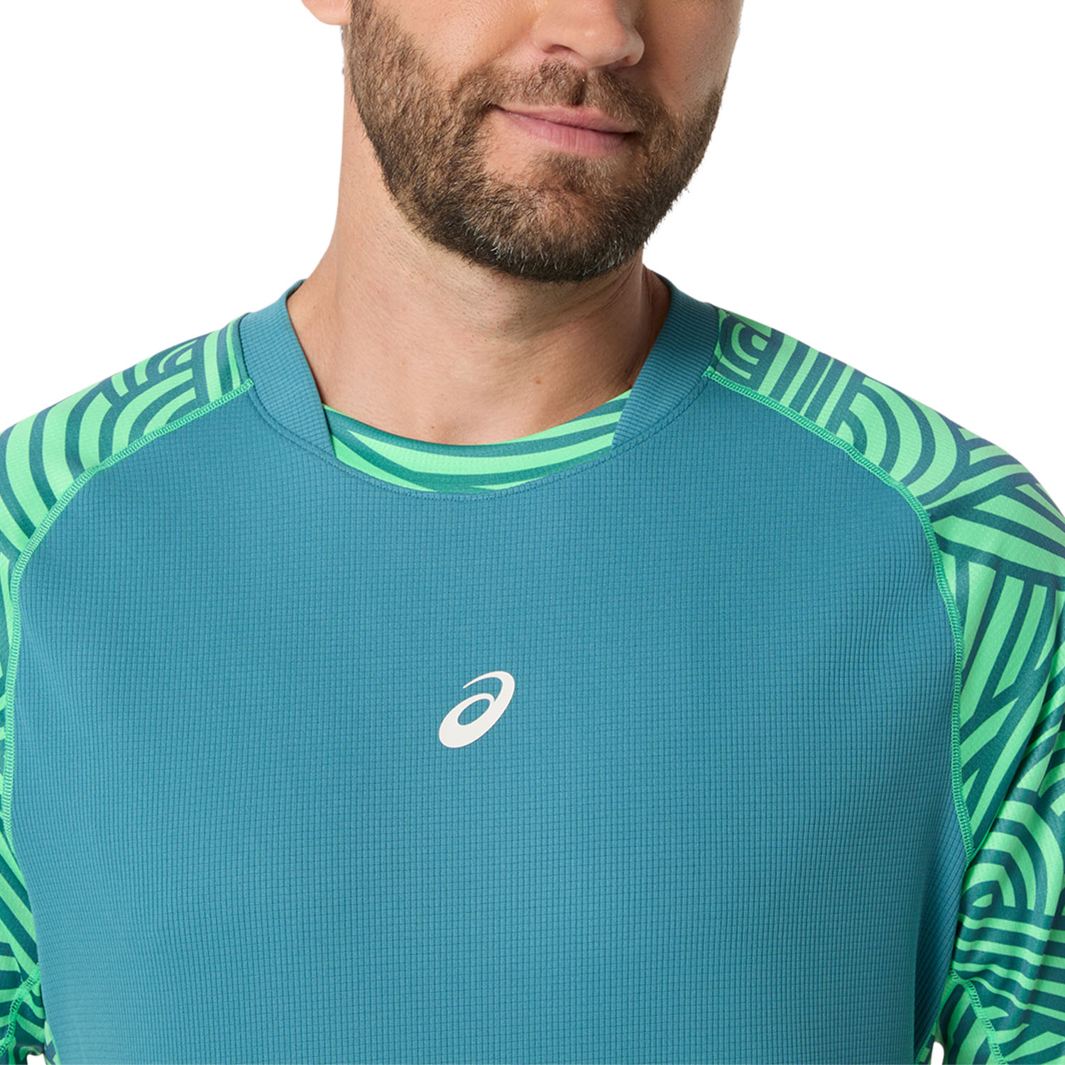 ASICS Court AOP Camiseta - Misty Pine/Vital Green