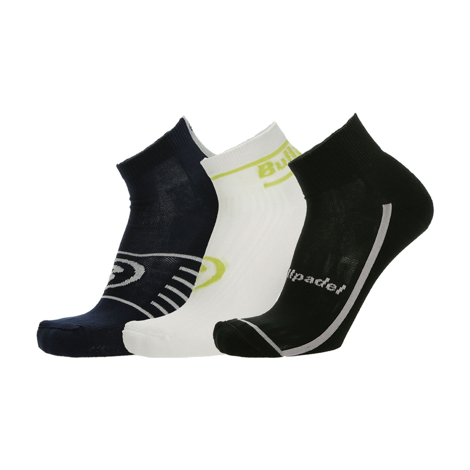 Bullpadel Court x 3 Calze - Black/White/Midnight Blue