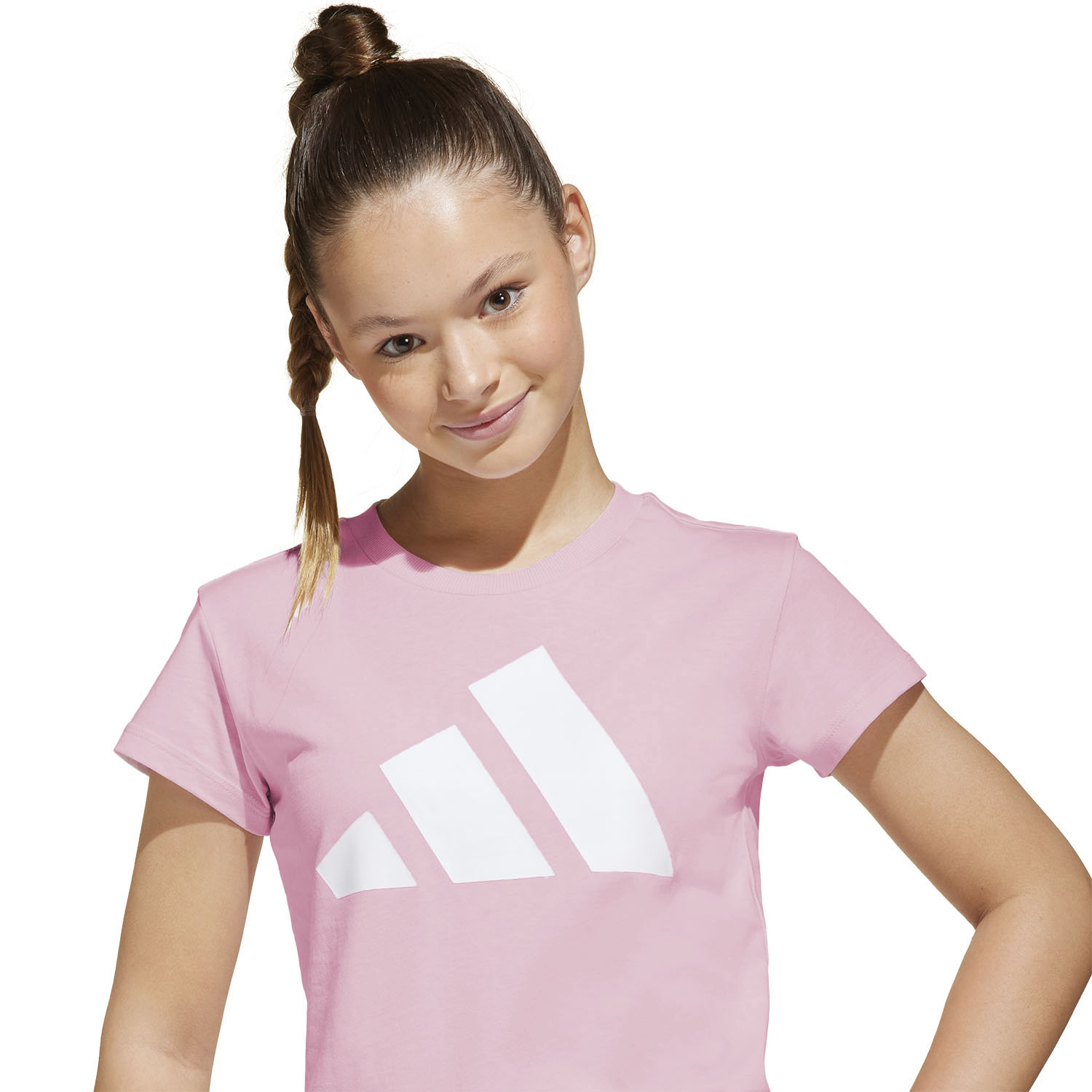 adidas Essentials Camiseta Niña - Clear Pink/White
