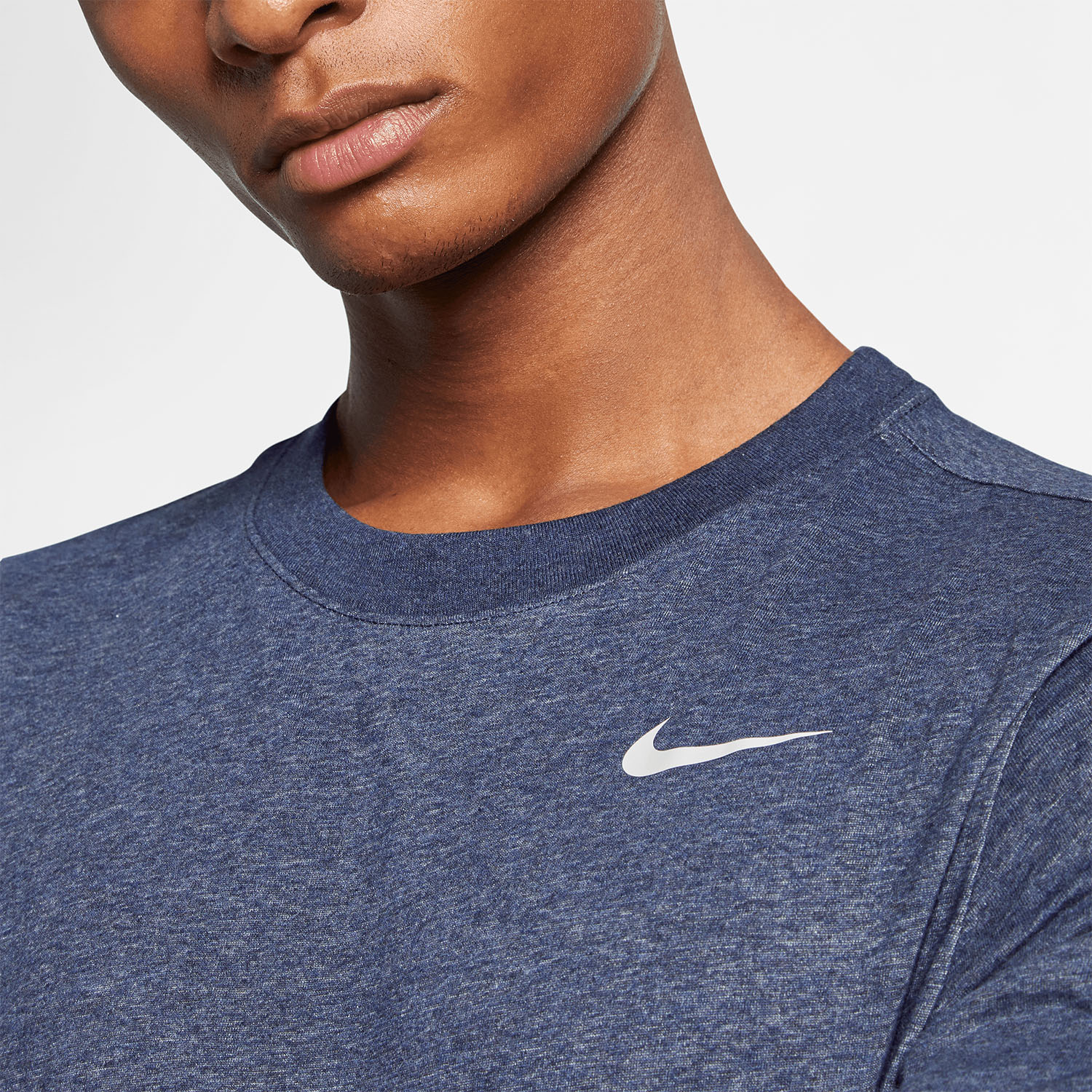 Nike Dri-FIT Court Logo Maglietta - Obsidian Heather/Matte Silver
