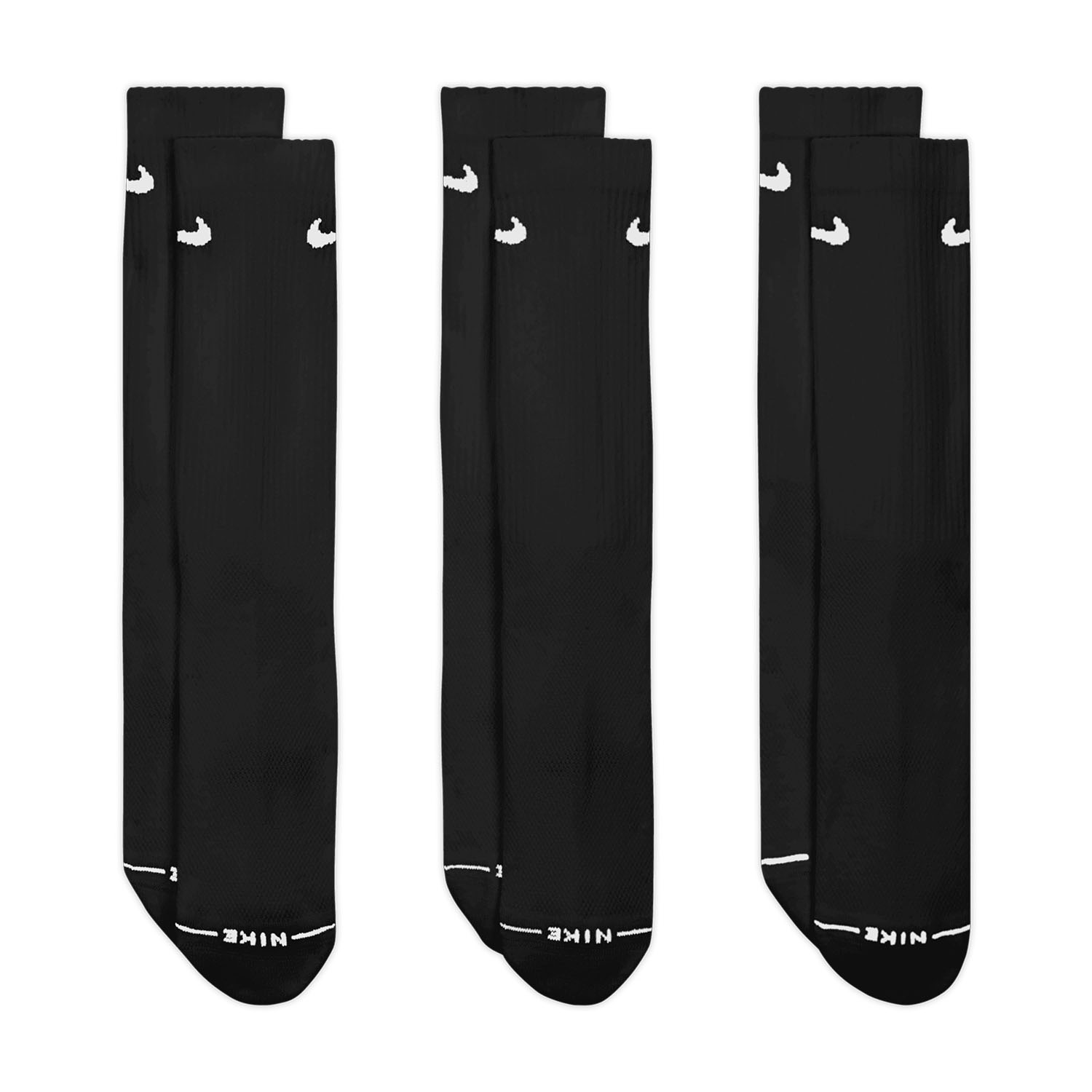 Nike Everyday Elevated x 3 Calze - Black