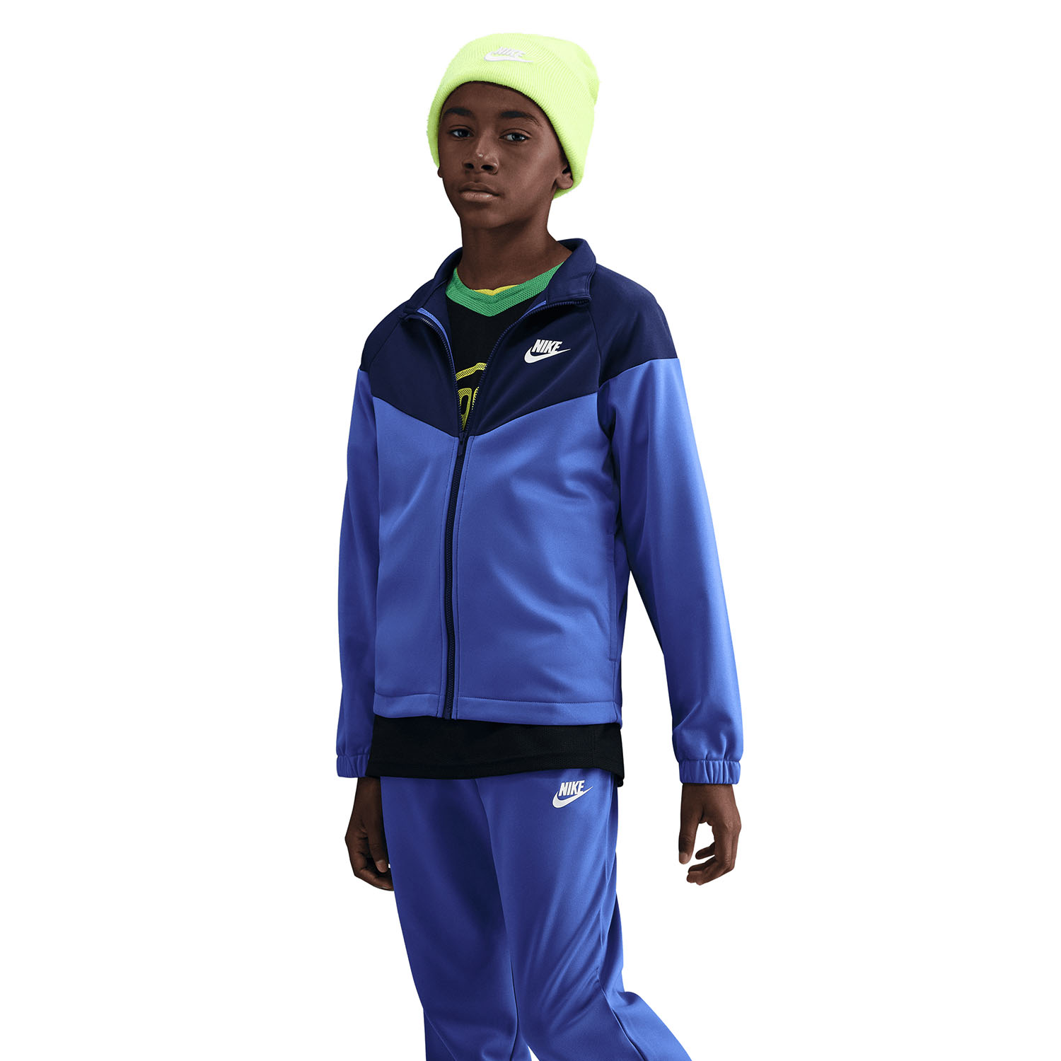 Nike Dri-FIT Chándal Niños - Comet Blue/Midnight Navy/White