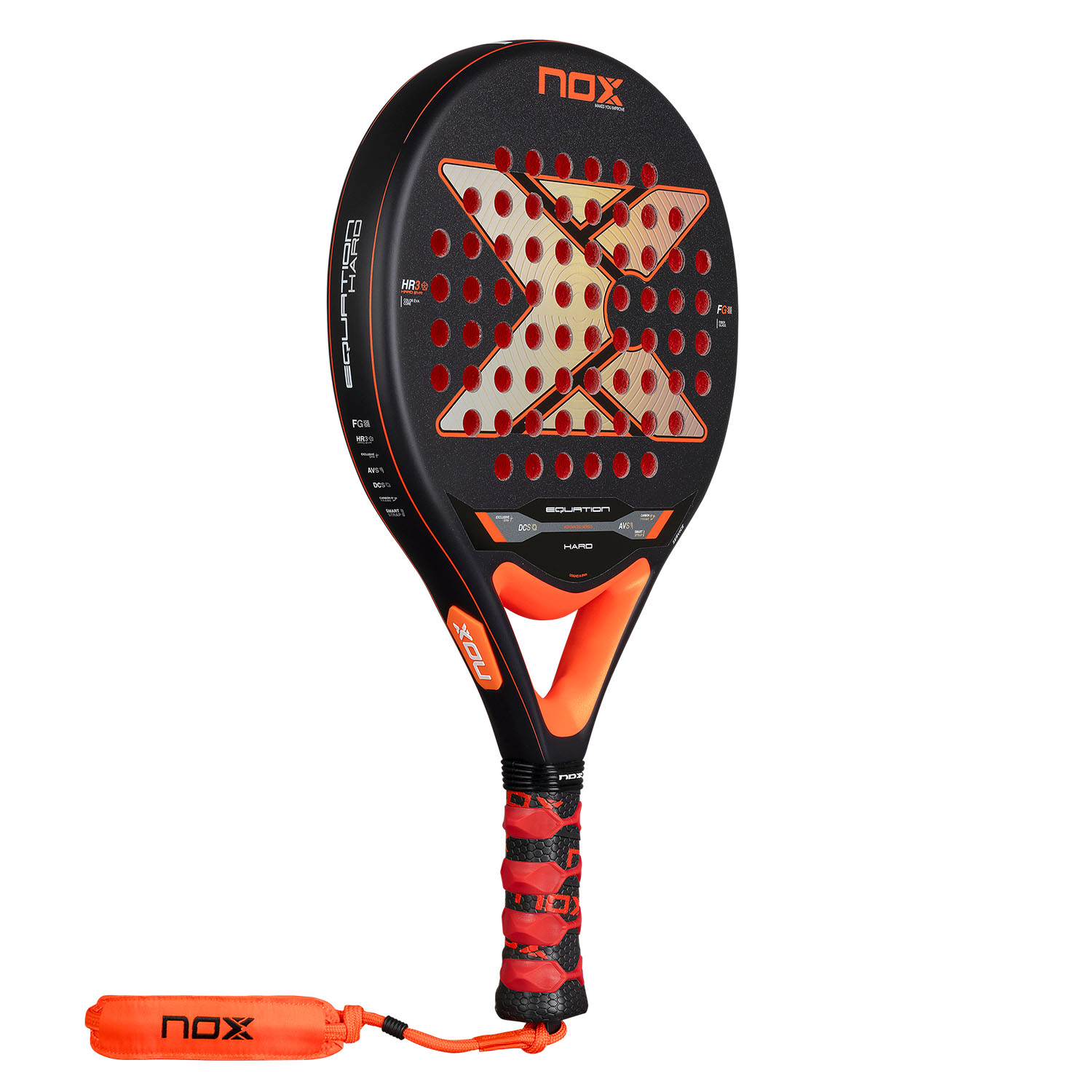 NOX Equation Hard Advanced Padel - Black/Fluo Orange