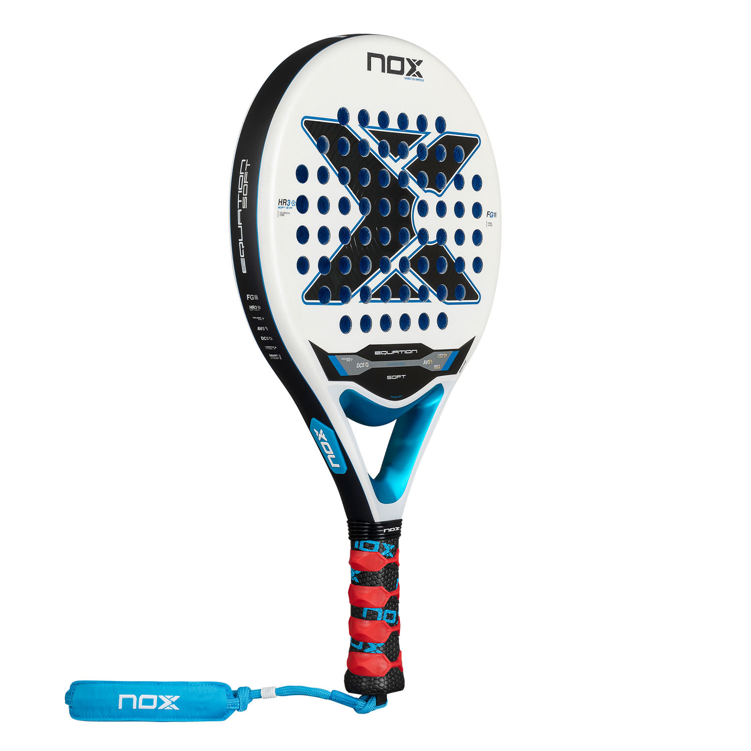 NOX Equation Soft Advanced Padel - White/Blue