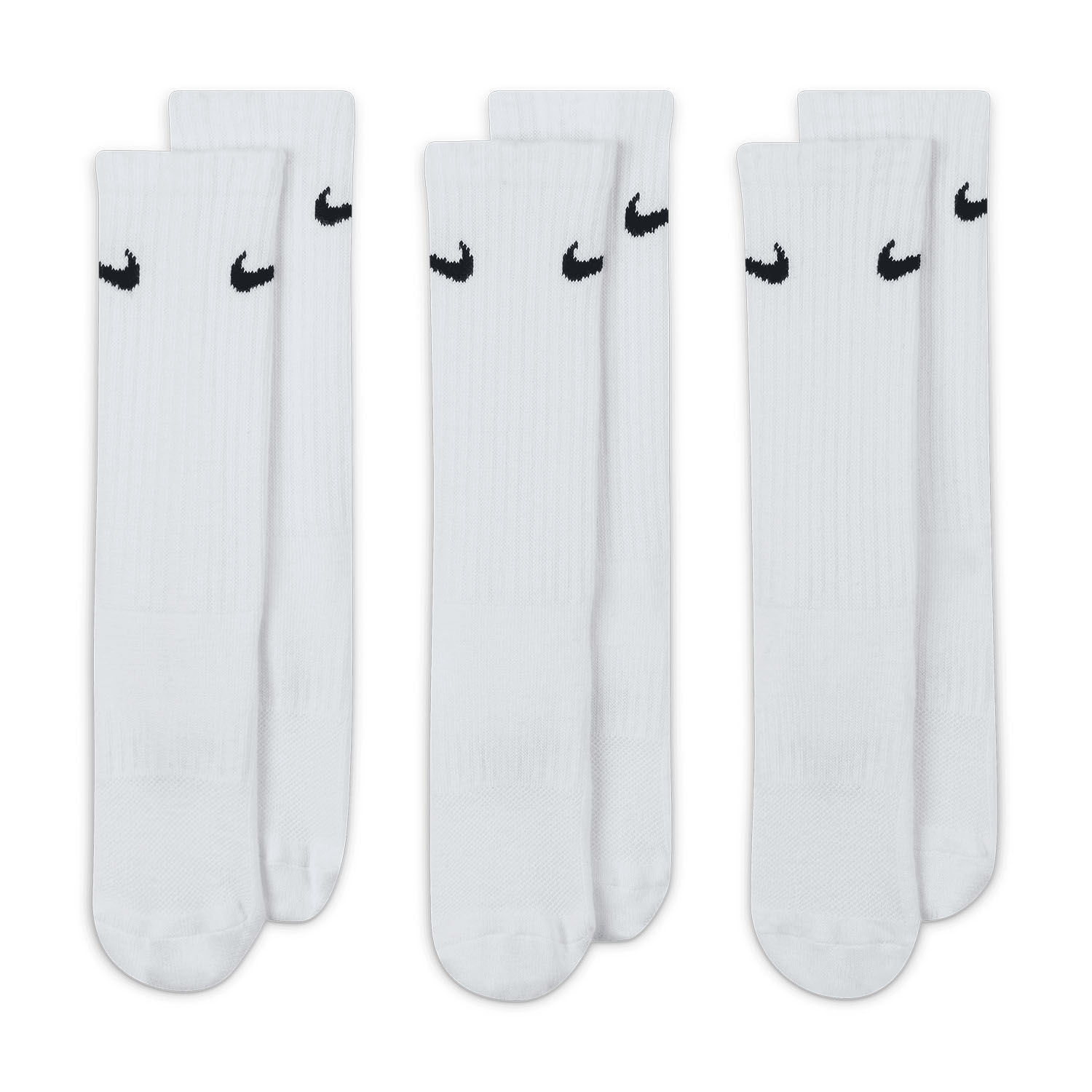 Nike Everyday Crew x 3 Calcetines Niños - White/Black