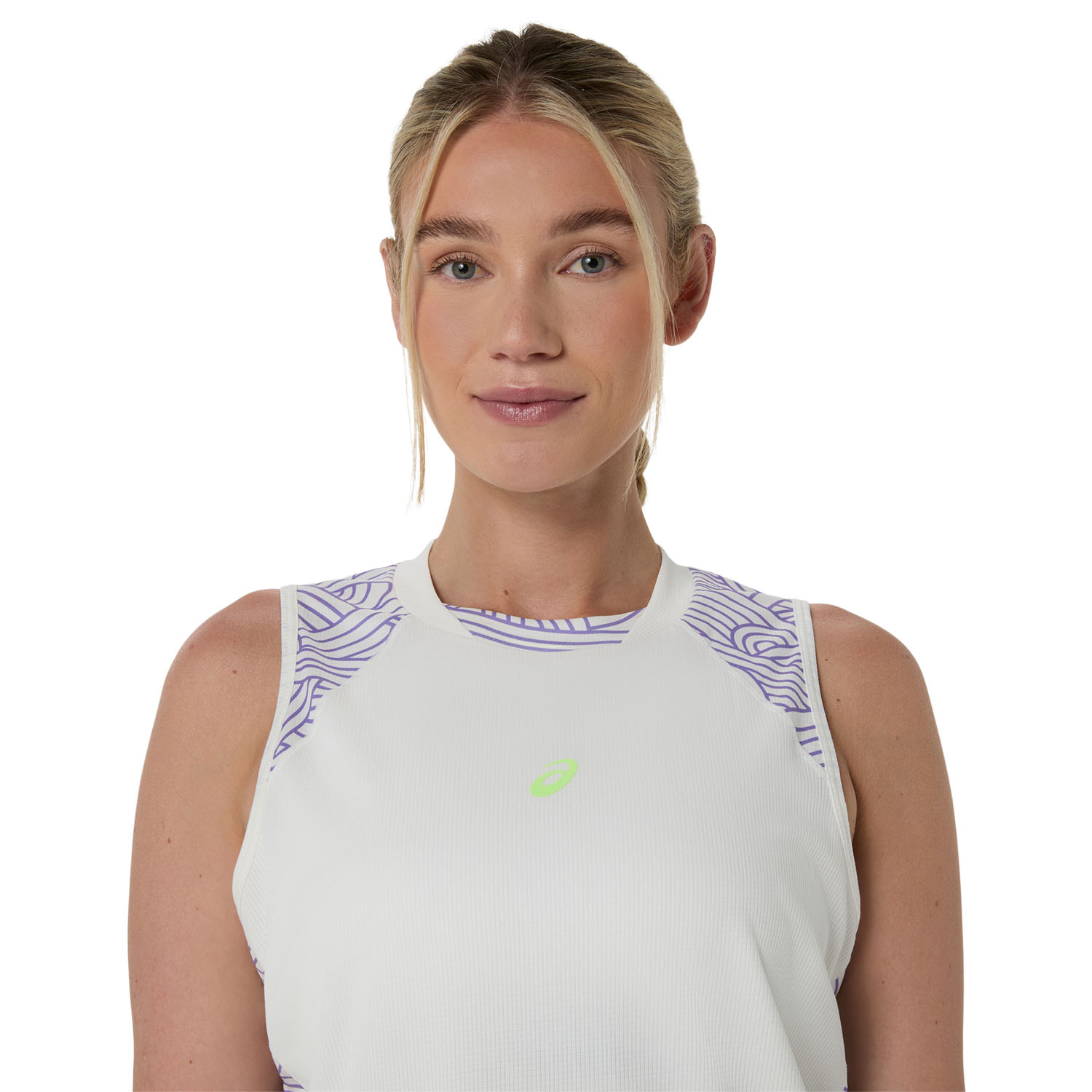 ASICS Court All Over Print Tank - Cream/Amethyst