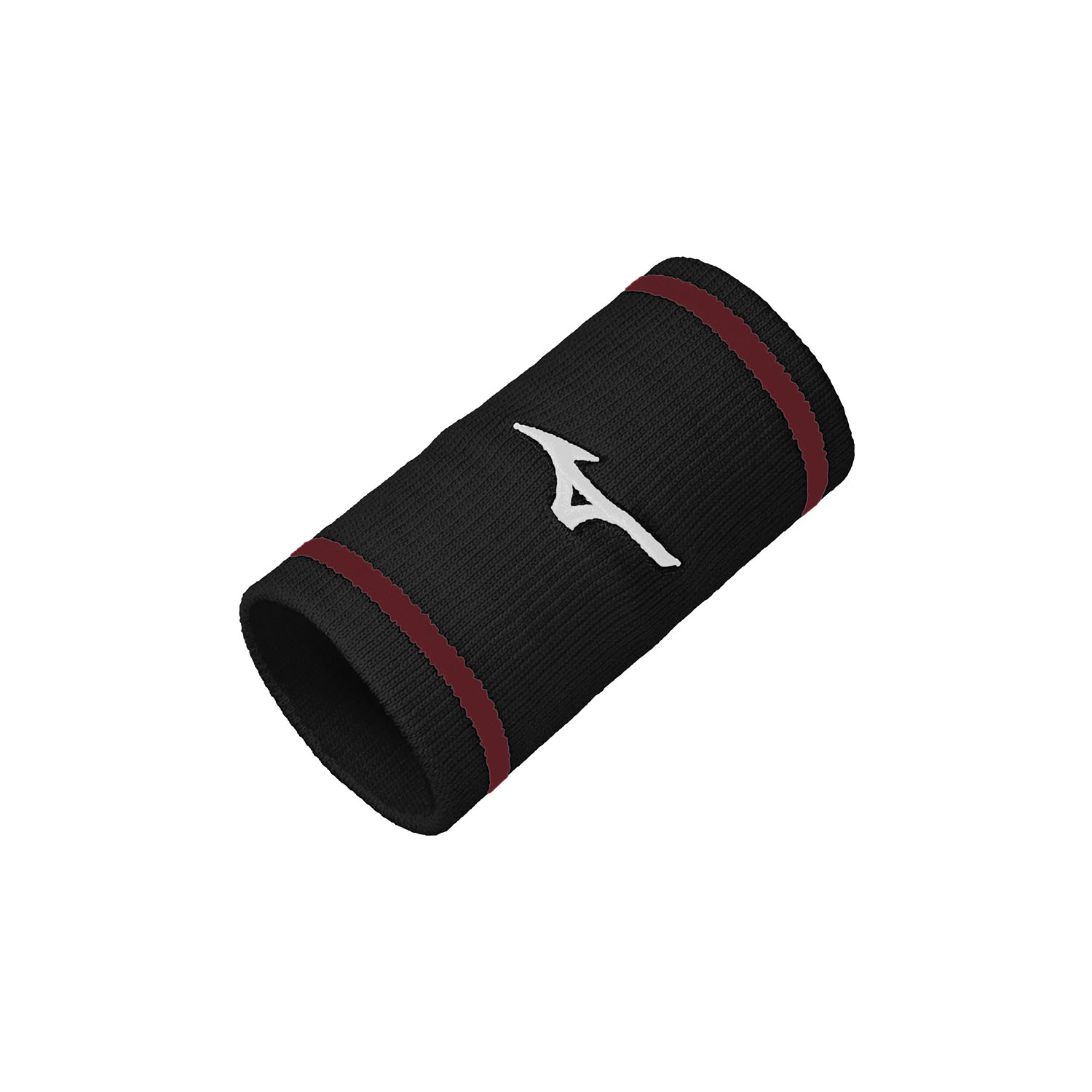 Mizuno Logo Large Wristbands - Black/Sun Dried Tomato