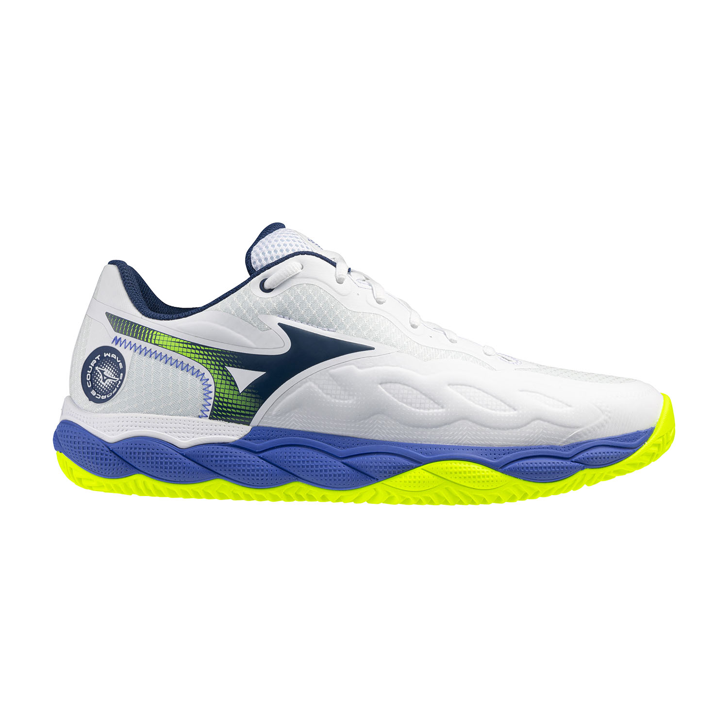 Mizuno Wave Enforce Court Clay - White/Dazzling Blue/Lightning Yellow