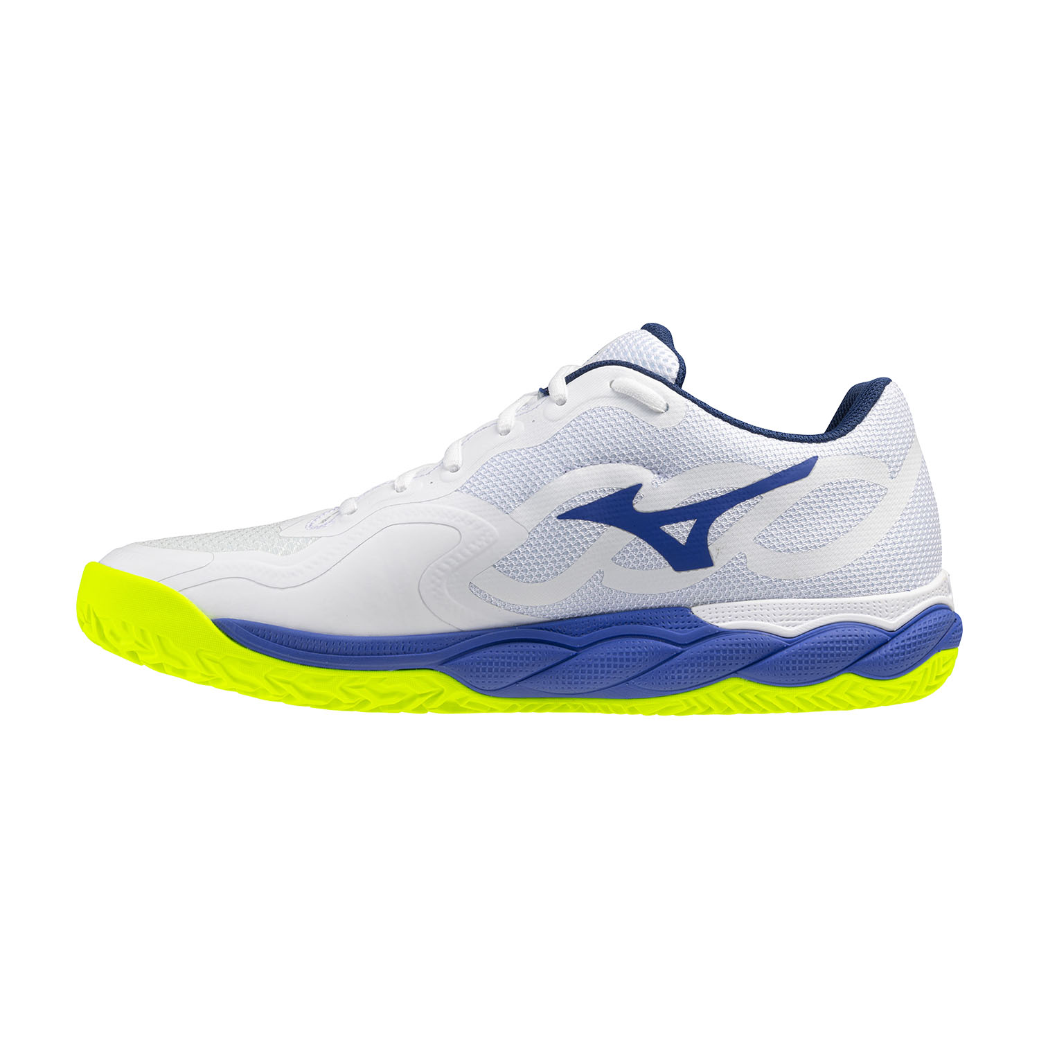 Mizuno Wave Enforce Court Clay - White/Dazzling Blue/Lightning Yellow