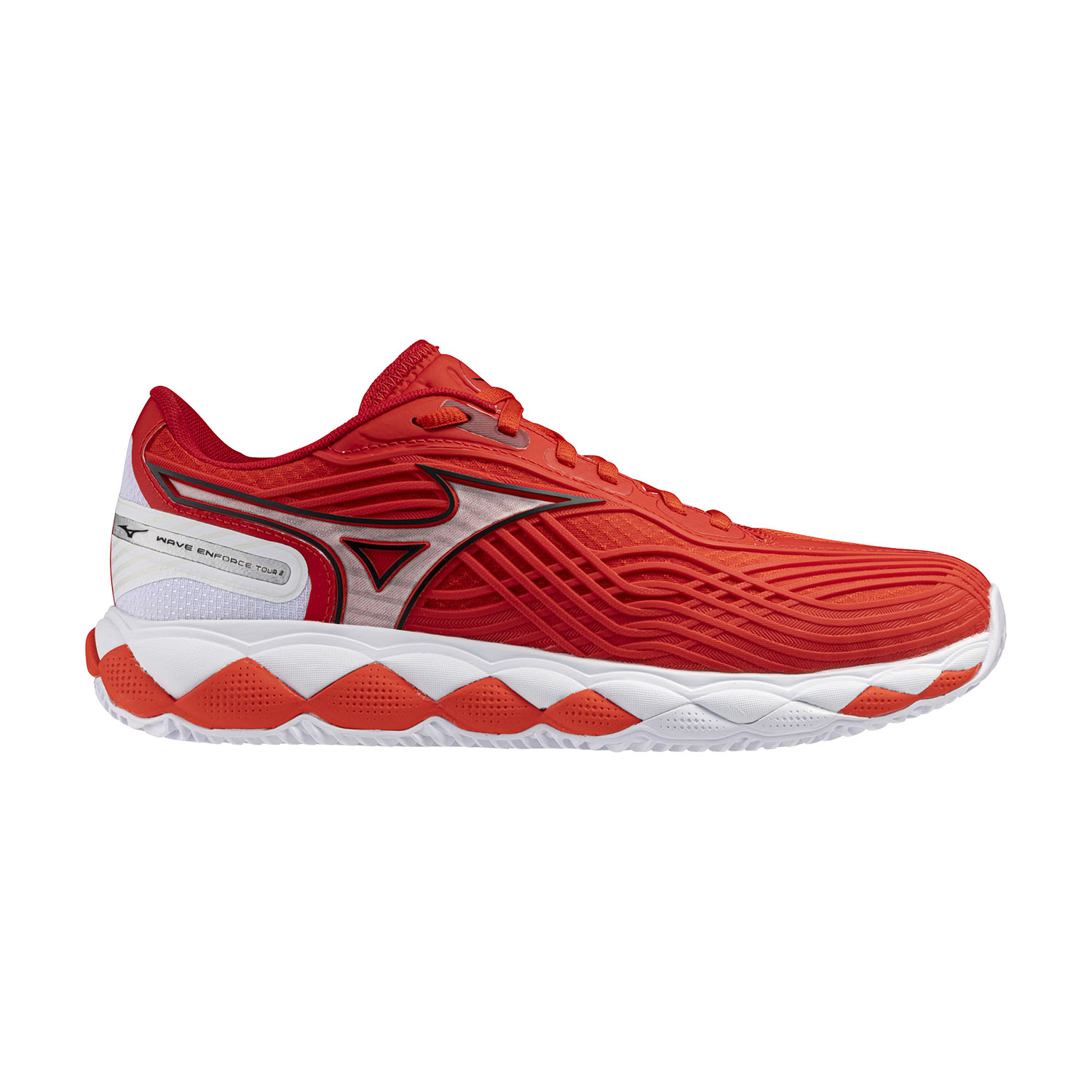 Mizuno Wave Enforce Tour 2 Clay - Fiery Red/White/Sun Dried Tomato