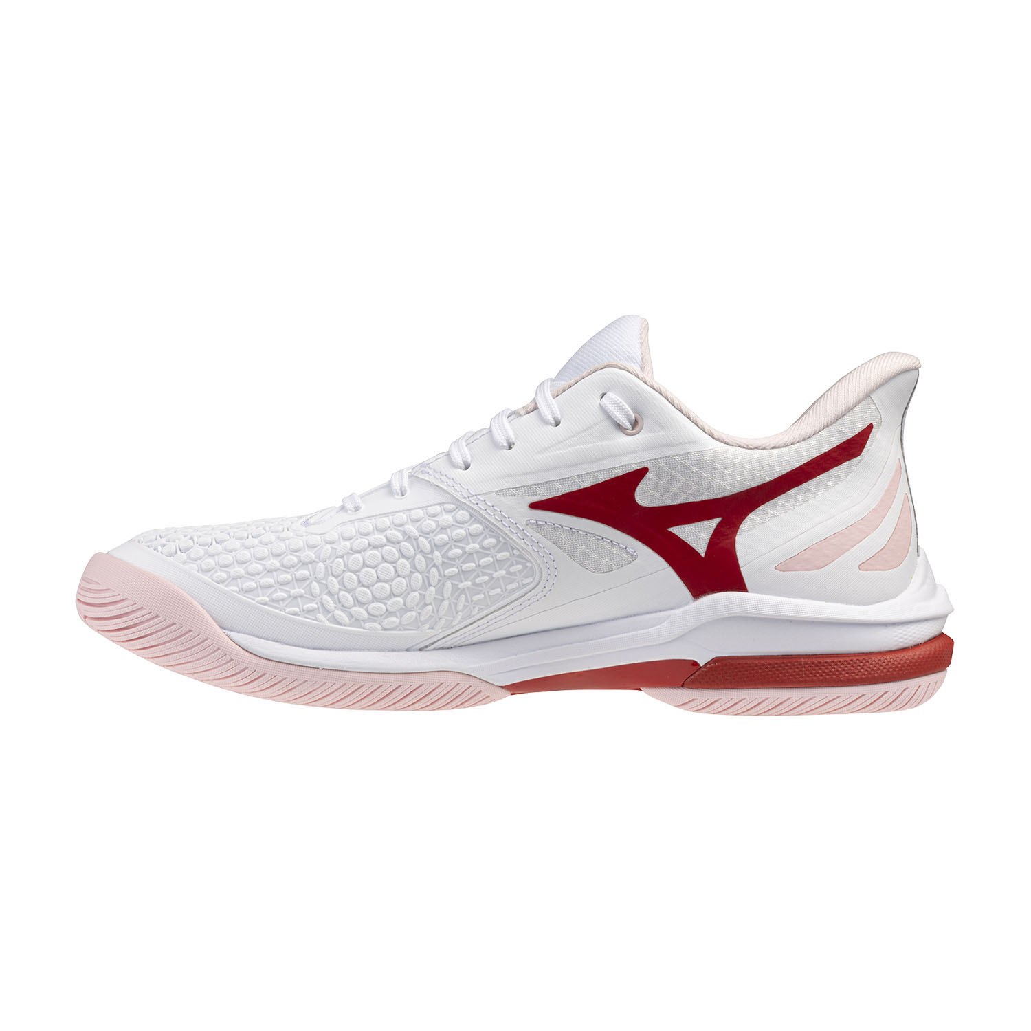 Mizuno Wave Exceed Tour 7 Clay - White/Fiery Red/Pinkesque