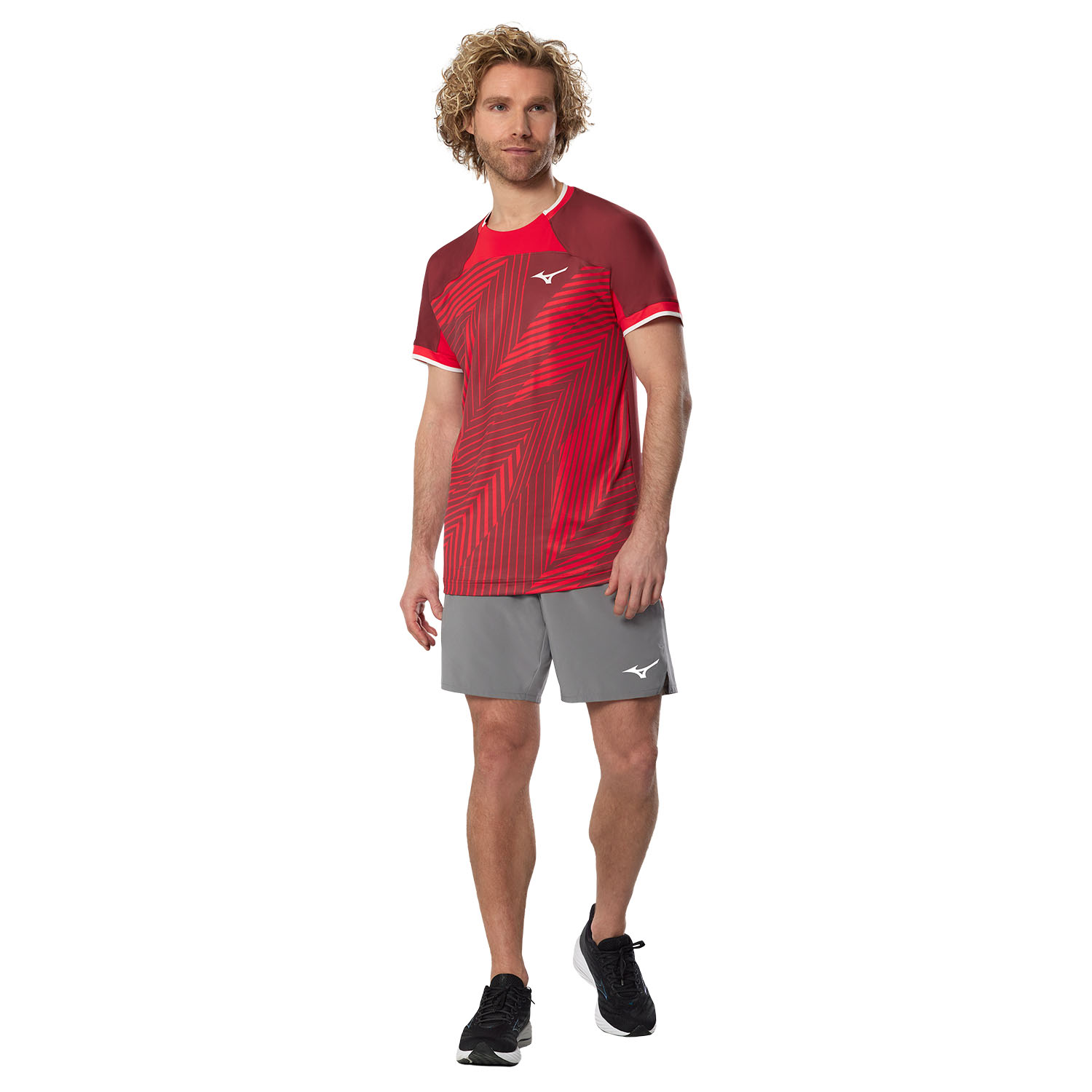 Mizuno Stargazer Shadow Graphic T-Shirt - Sun Dried Tomato