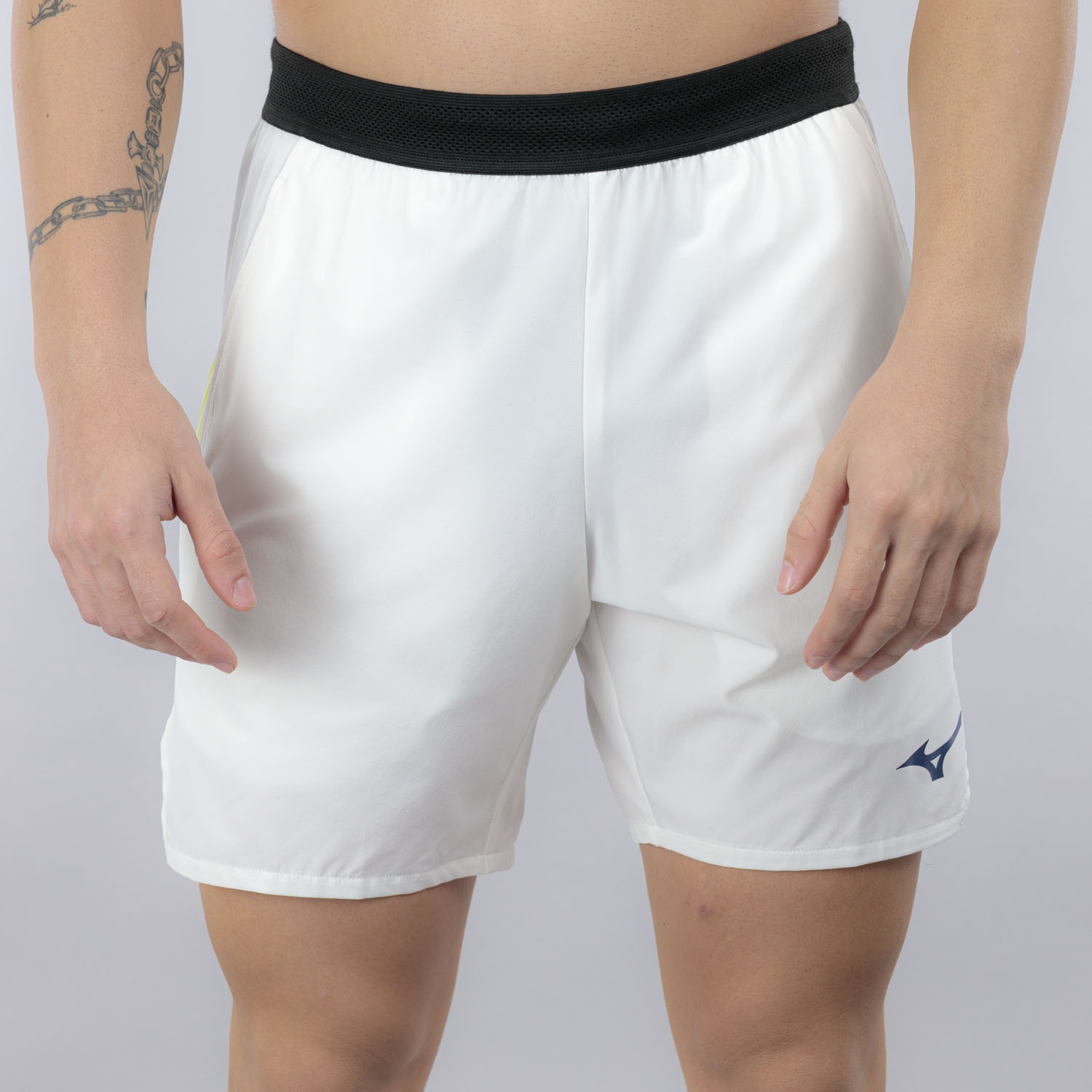 Mizuno Stragazer 7in Shorts - White/Yellow