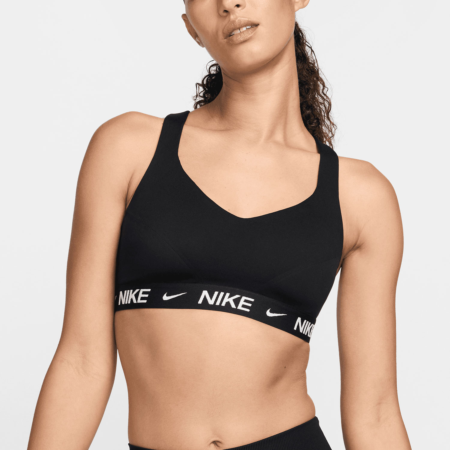 Nike Indy Swoosh Sujetador Deportivo - Black/White