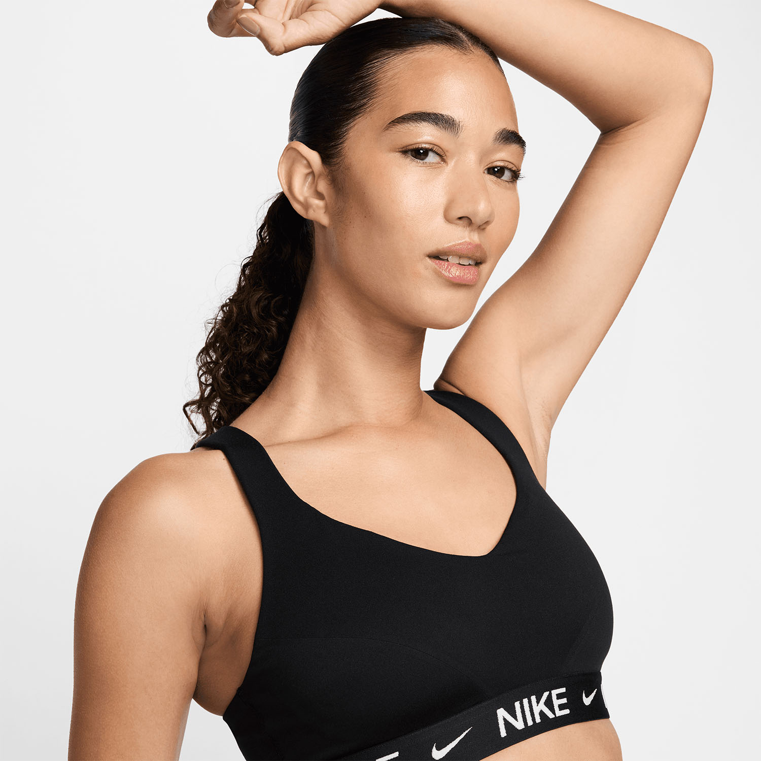 Nike Indy Swoosh Sujetador Deportivo - Black/White