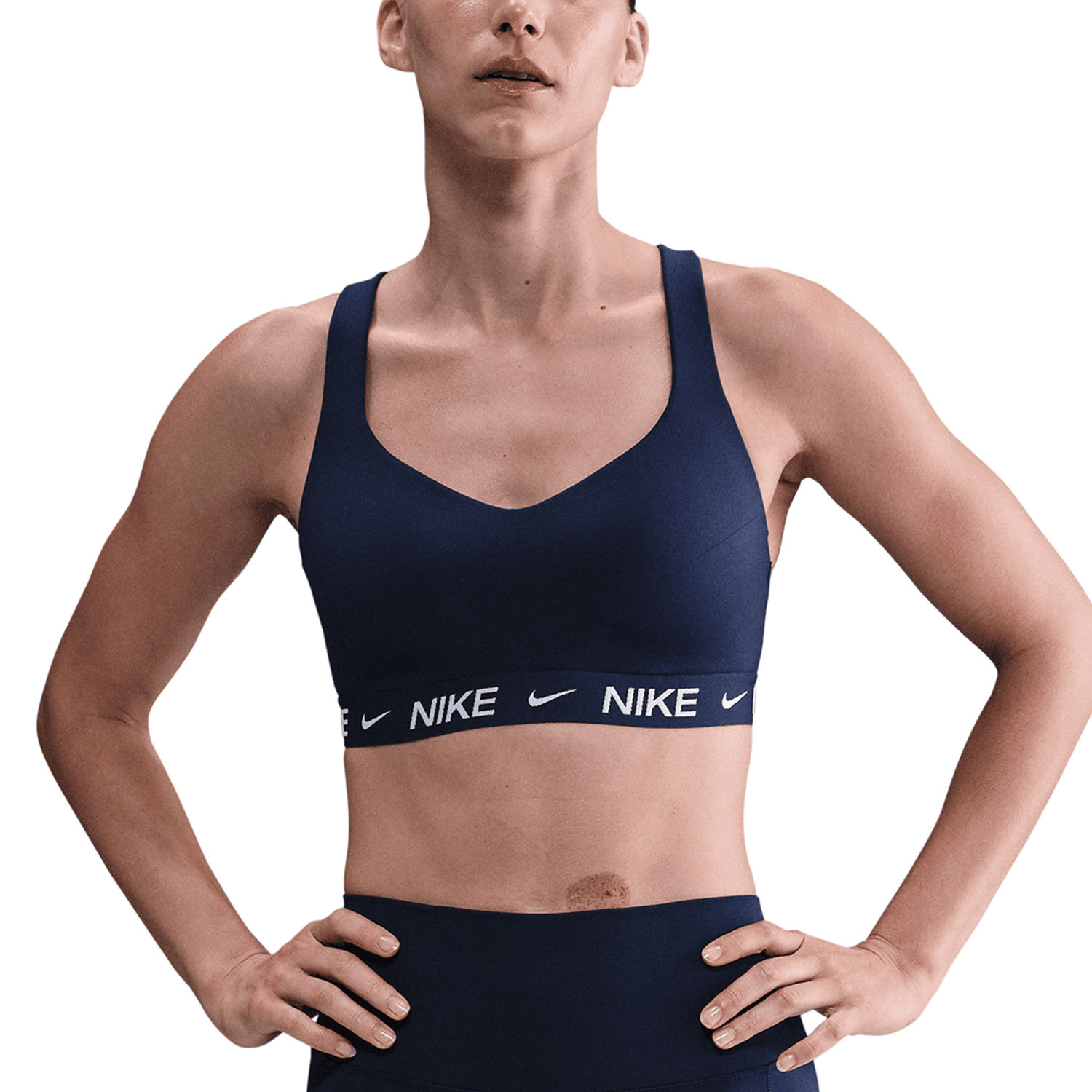 Nike Indy Swoosh Sujetador Deportivo - Midnight Navy