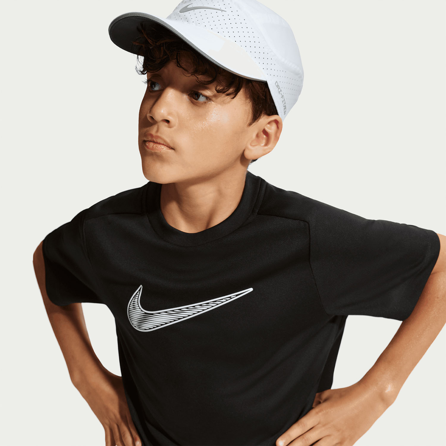 Nike Multi Swoosh Maglietta Bambino - Black/White