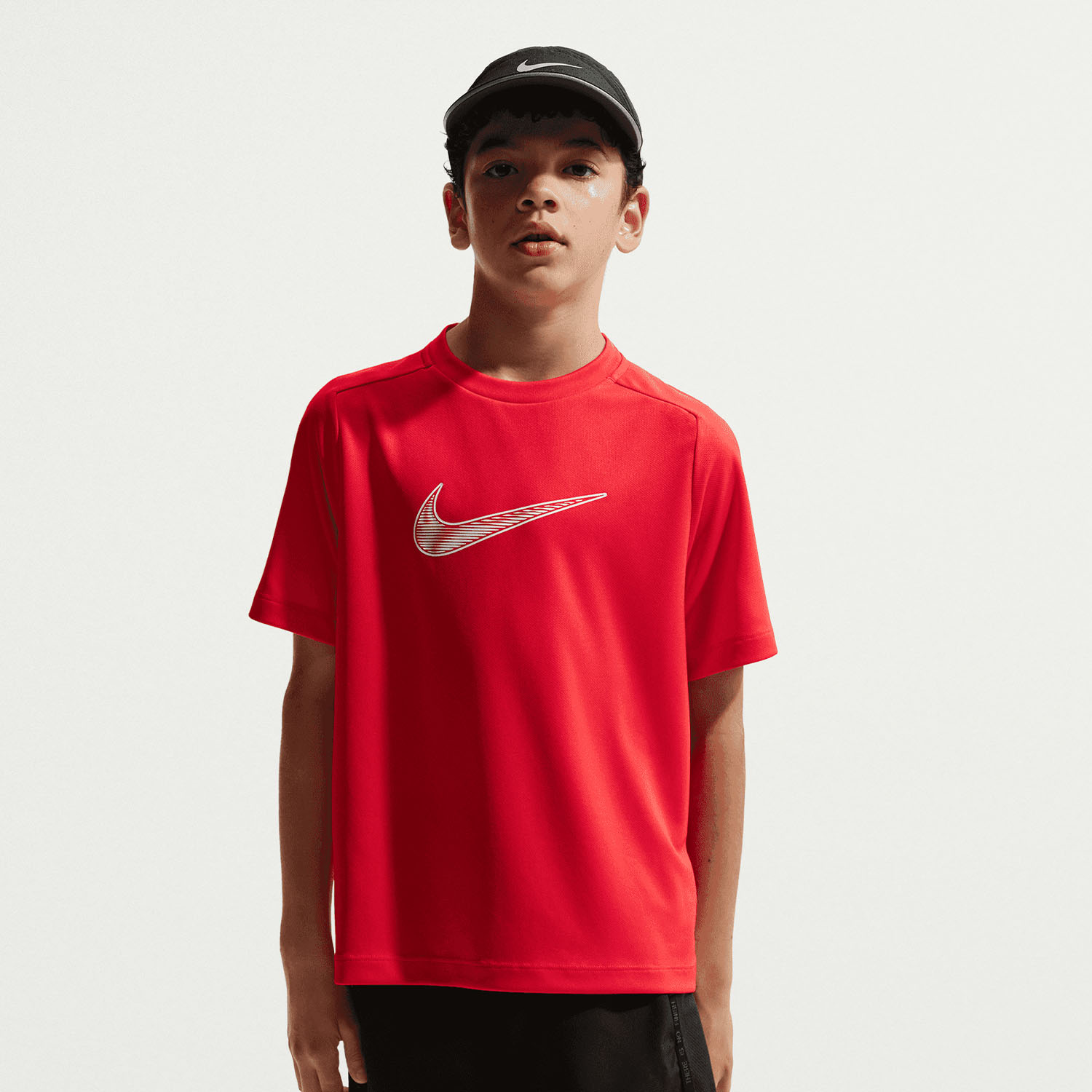 Nike Multi Swoosh Camiseta Niño - Light Crimson/White